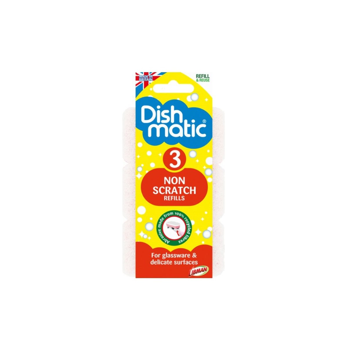 Dishmatic Refill 3 Pack Non Scratch