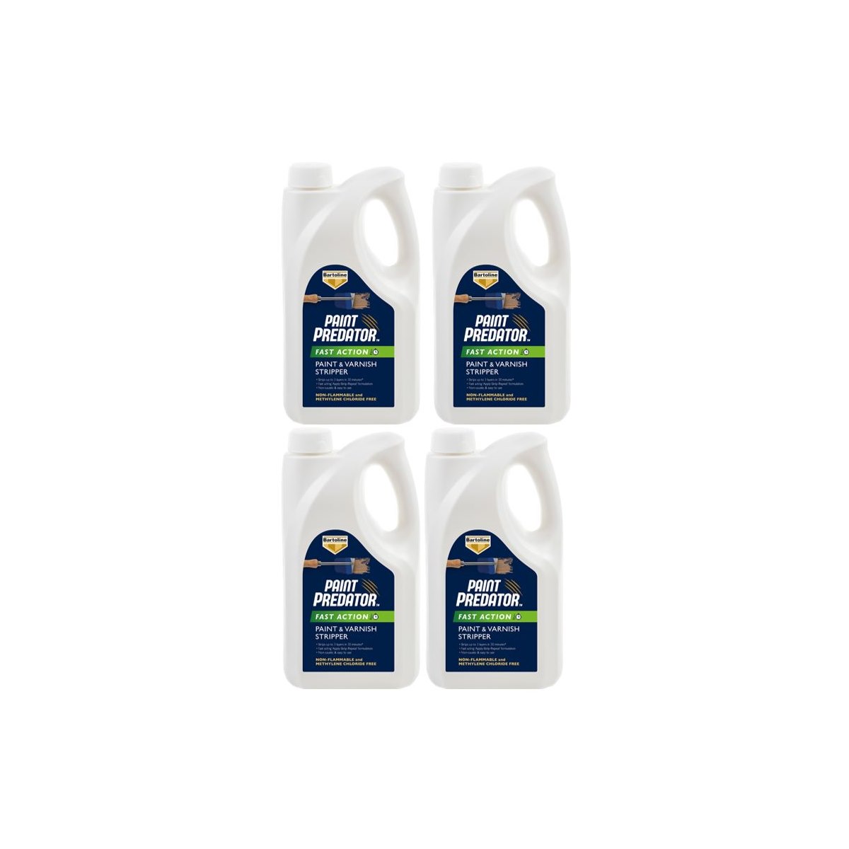 Case of 4 x Bartoline Paint Predator Fast Action 2.5L