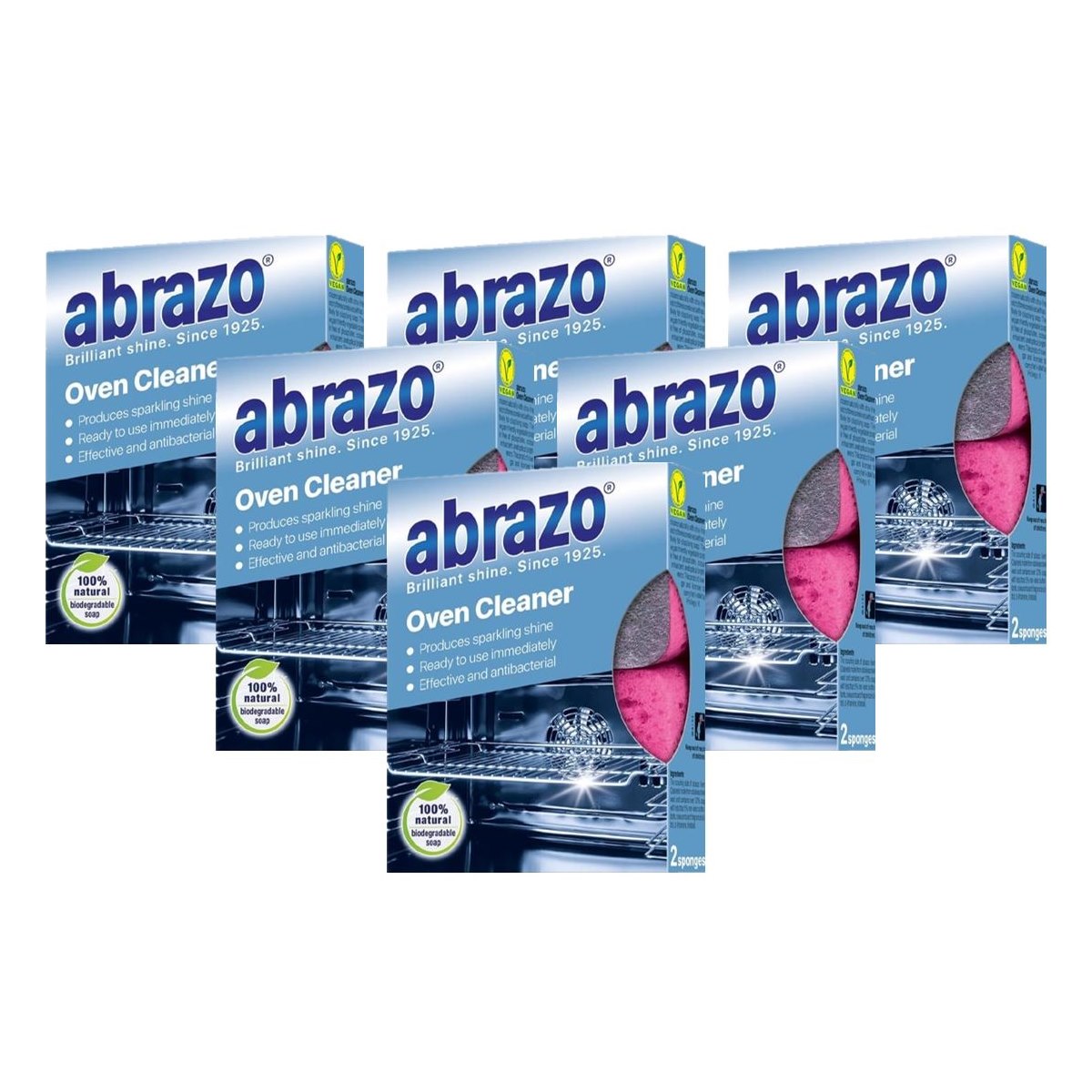 Case of 6 x Abrazo Oven Cleaner  2 Sponges