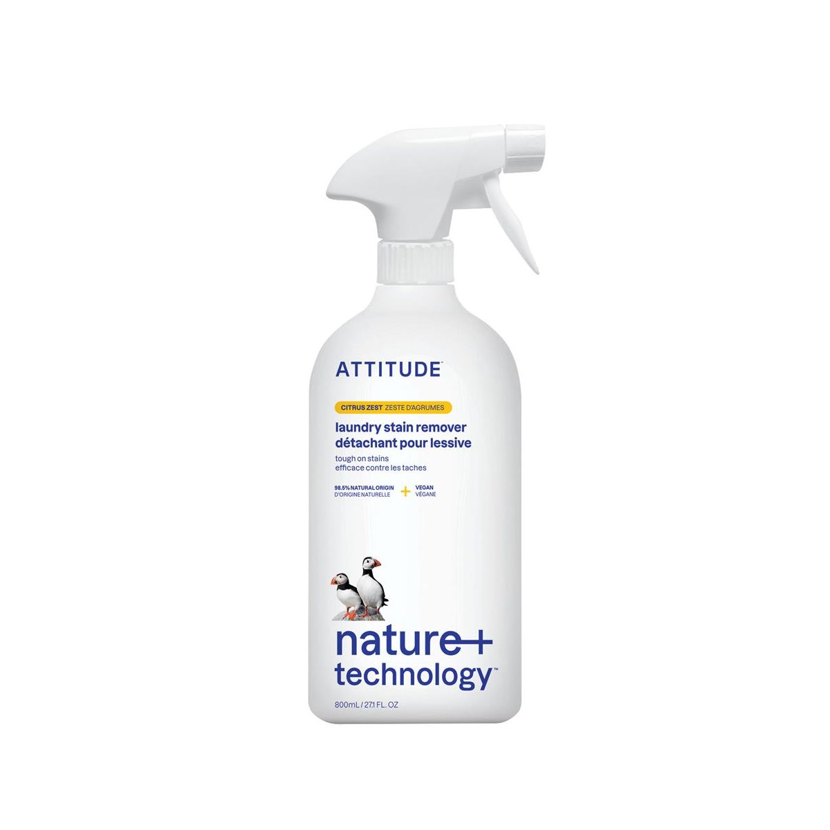 Attitude Laundry Stain Remover Spray Citrus Zest 800ml