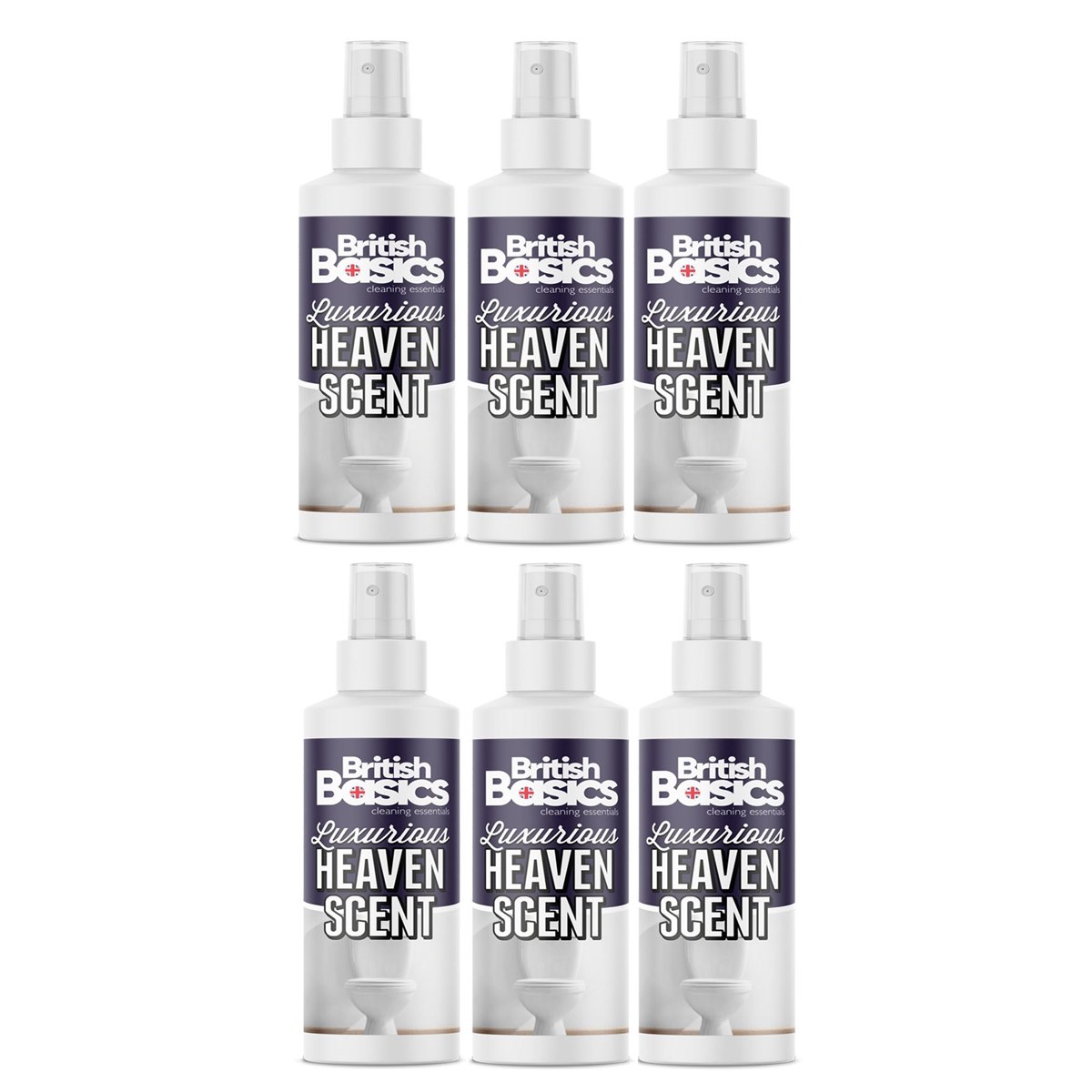 Case of 6 x British Basics Heaven Scent ‘before-you-go’ Toilet Spray 250ml