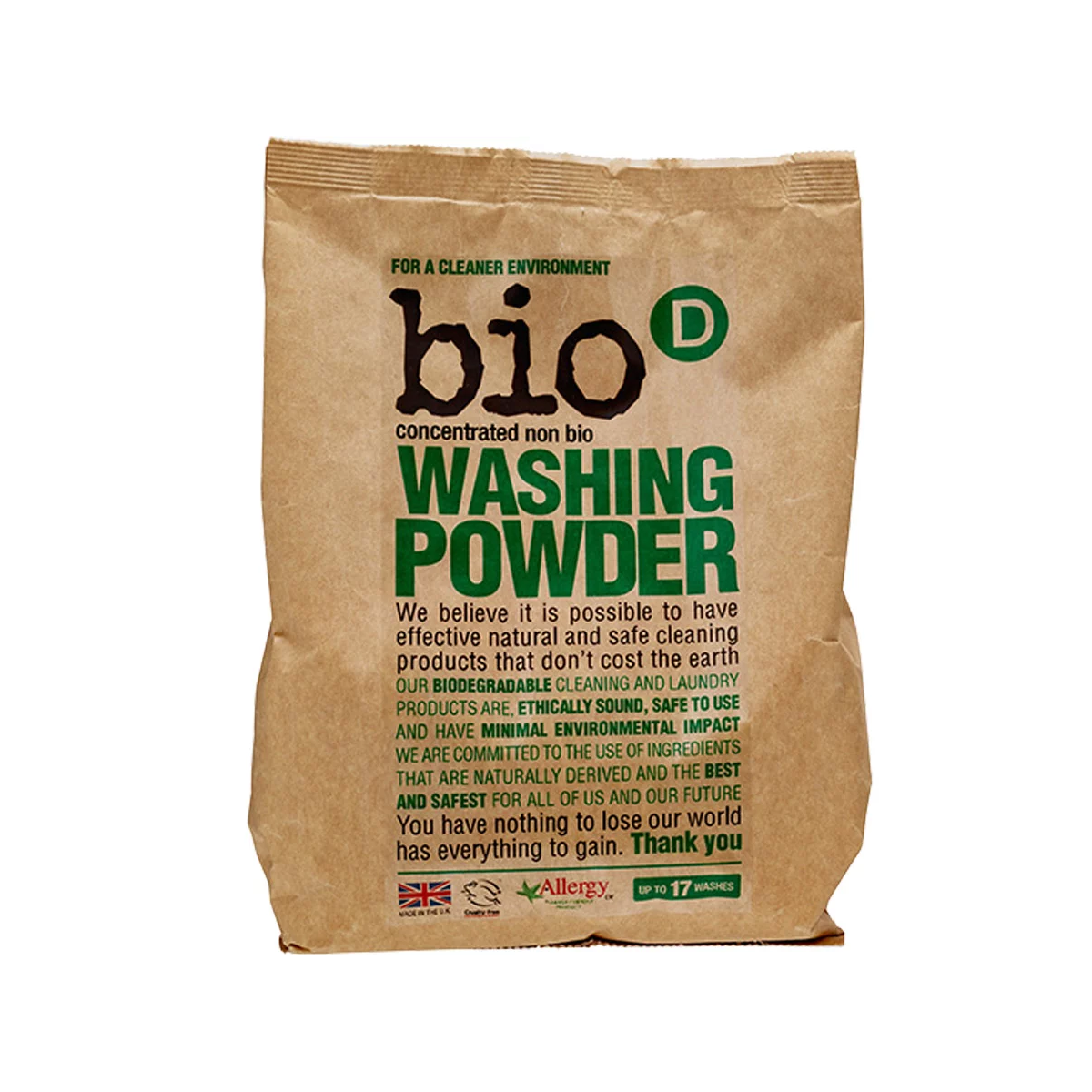 Bio D Concentrated Non Bio Washing Powder 1Kg