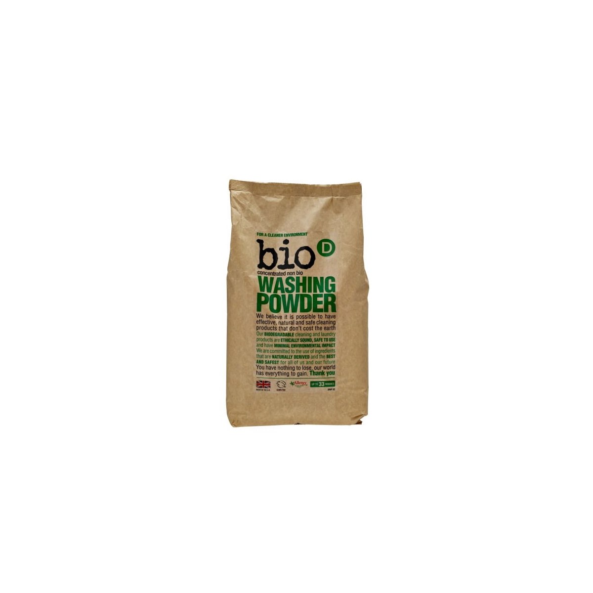 Bio D Concentrated Non Bio Washing Powder 2Kg