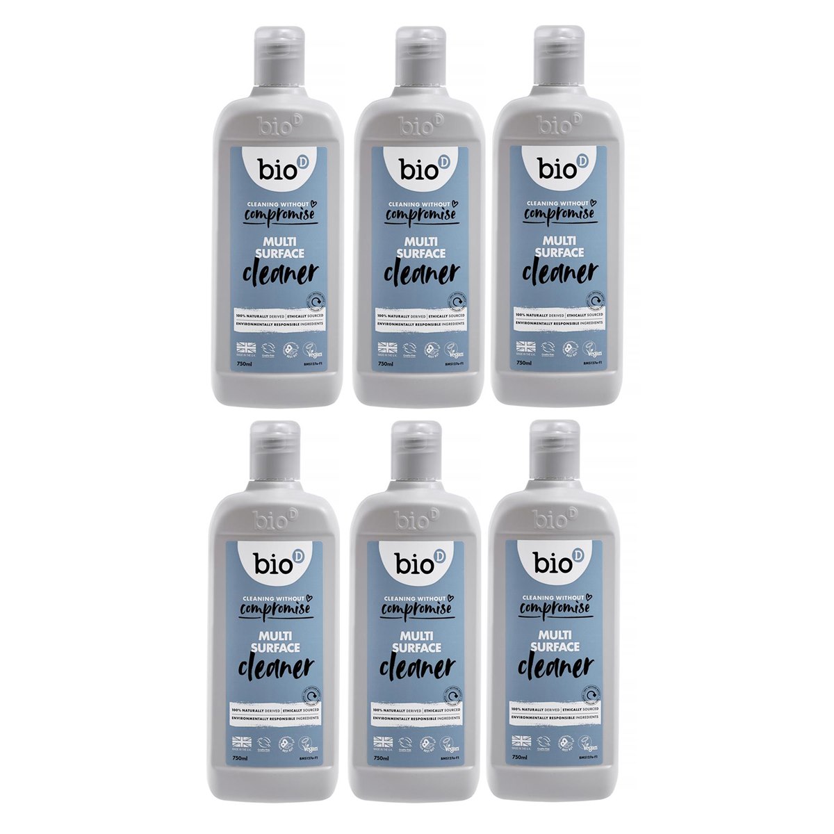 Case of 6 x Bio-D Multi Surface Cleaner 750ml