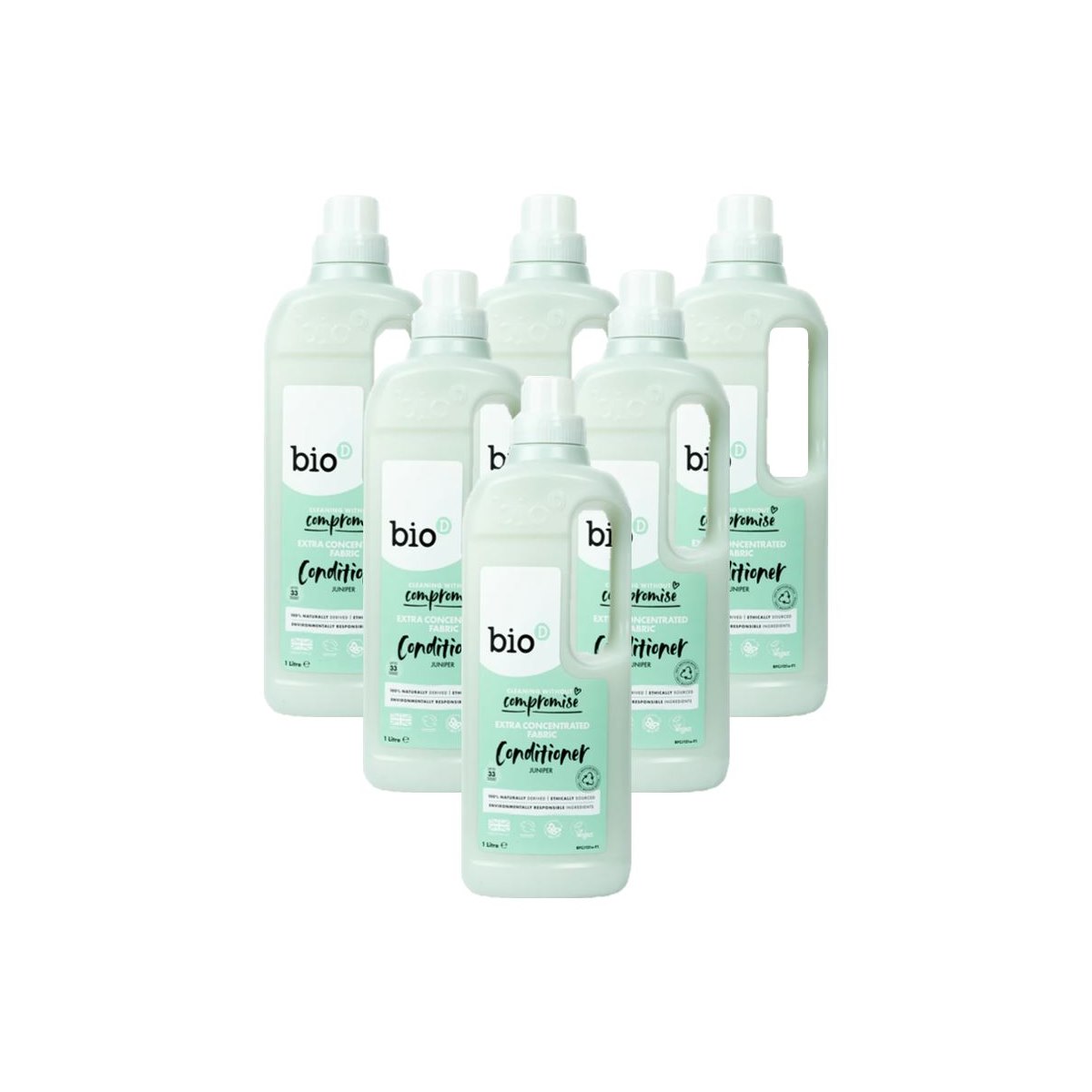 Case of 6 x Bio D Extra Concentrated Fabric Conditioner Juniper 1L