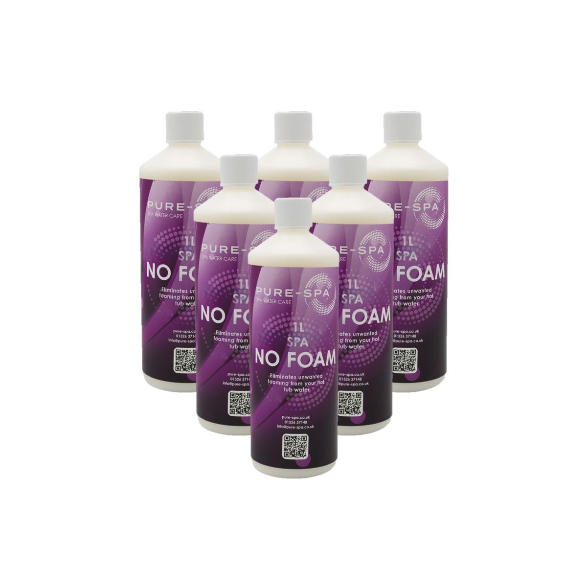 Case of 6 x Pure Spa 1L No Foam