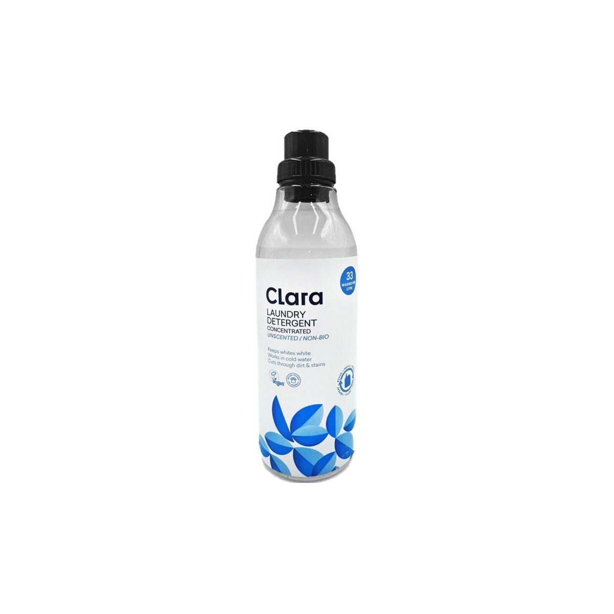 Clara Concentrated Laundry Detergent Unscented Non-Bio 1L