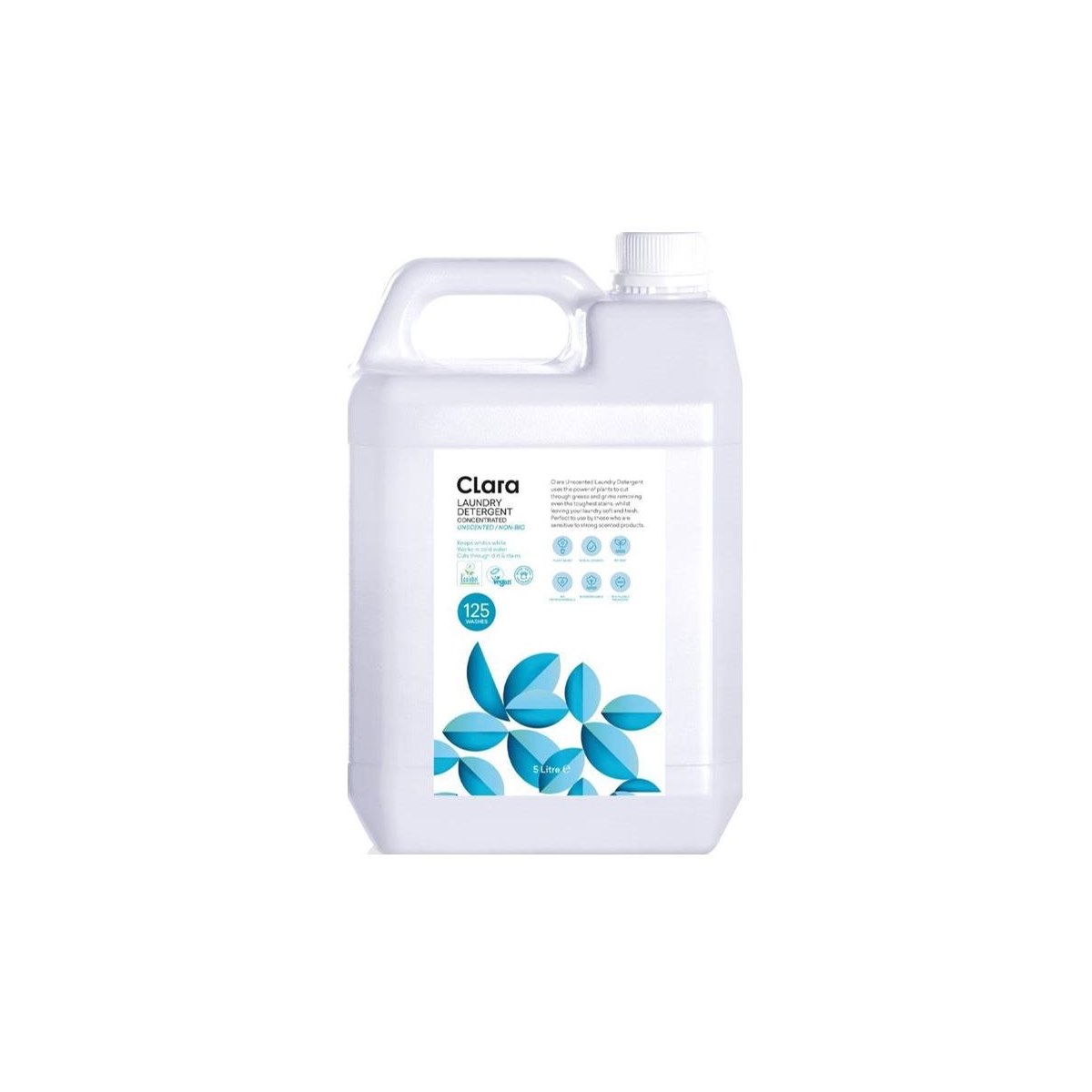 Clara Concentrated Laundry Detergent Unscented Non-Bio 5L