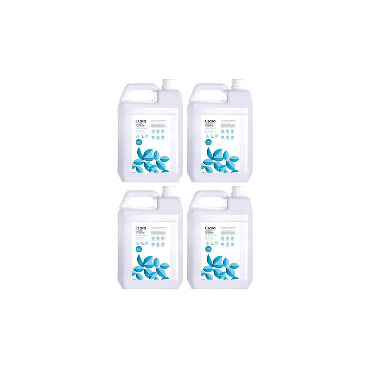4 x Clara Concentrated Laundry Detergent Unscented Non-Bio 5L