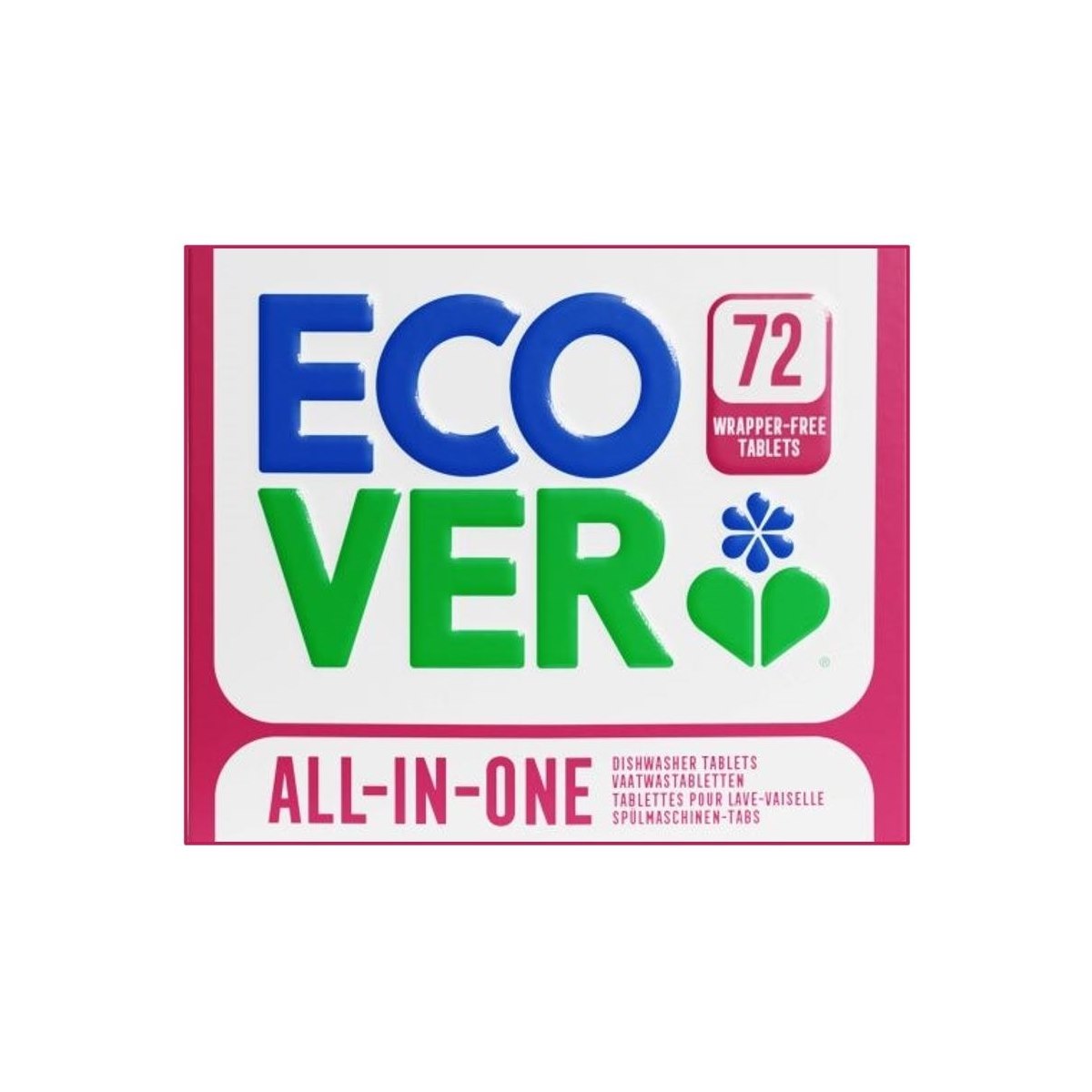 72 Ecover All in one wrapper free tablets