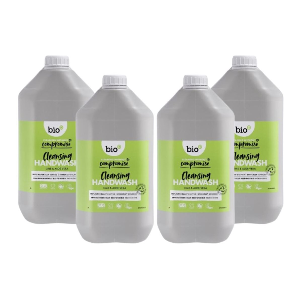 Case of 4 x Bio-D Cleansing Handwash Lime and Aloe Vera 5L