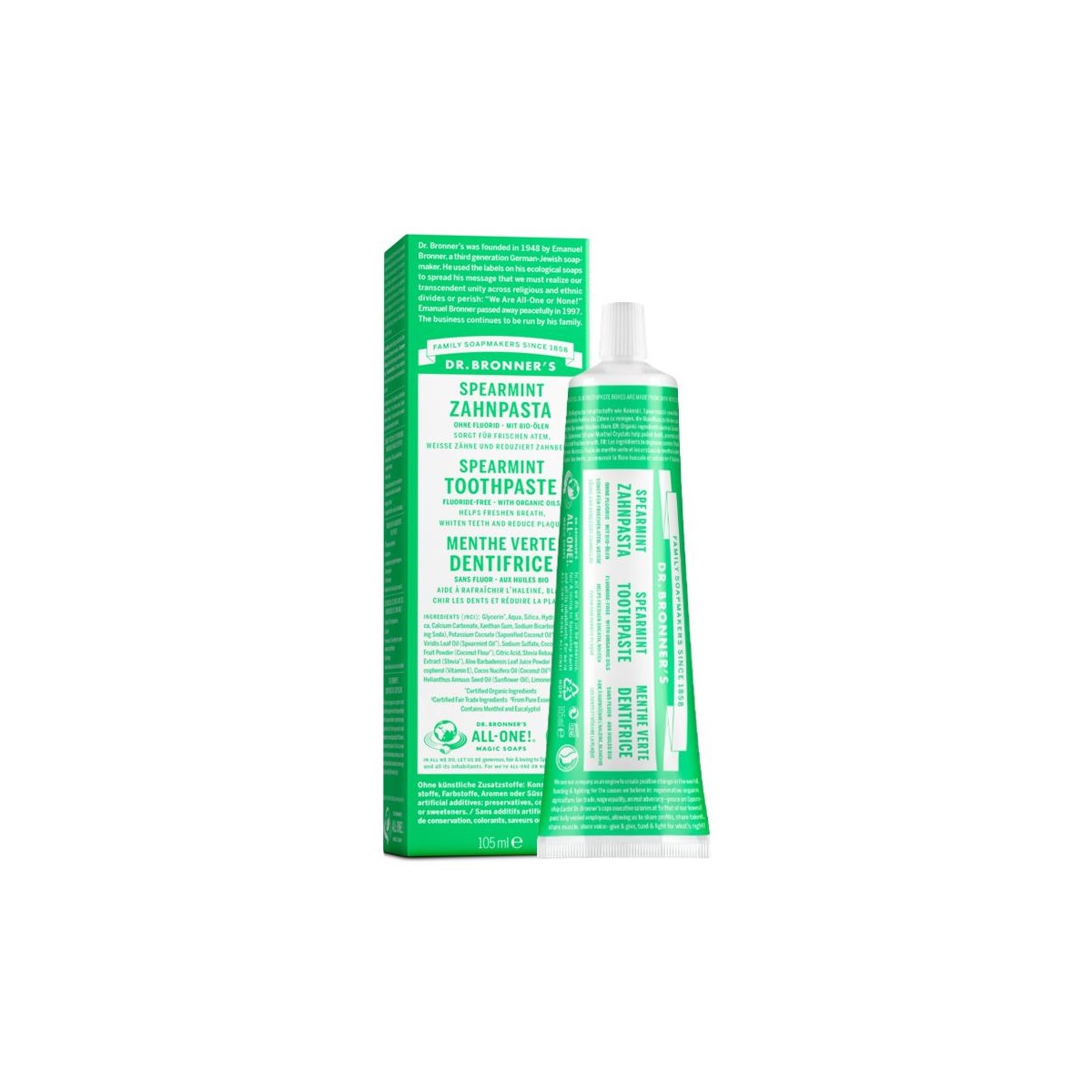 Dr Bronners Spearmint Toothpaste 105ml