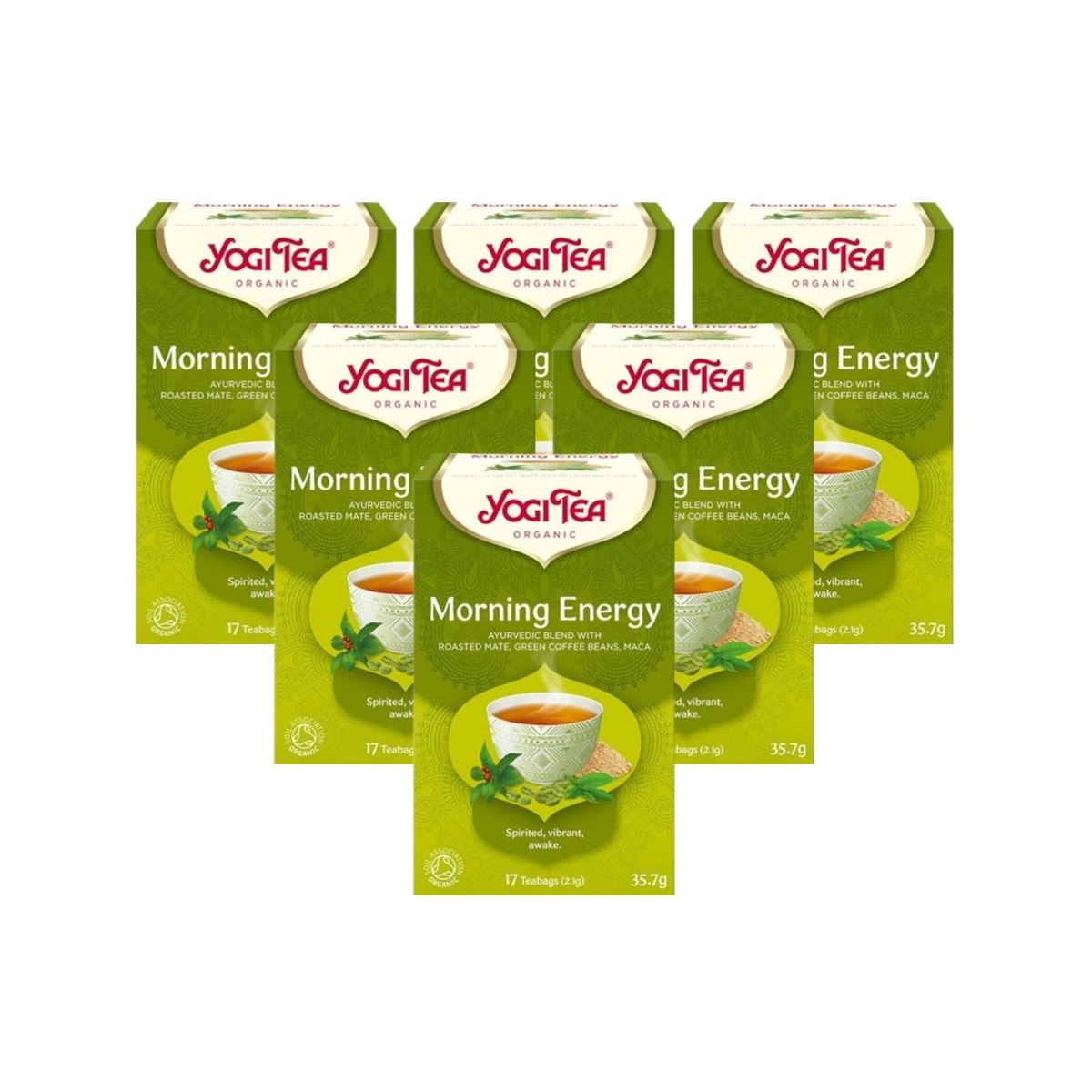 Case of 6 x Yogi Tea Morning Energy 17 Tea Bags