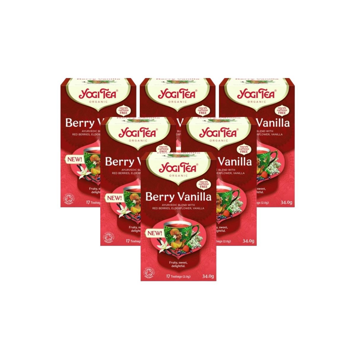 Case 6 x Yogi Tea Berry Vanilla 17 Bags (34g)