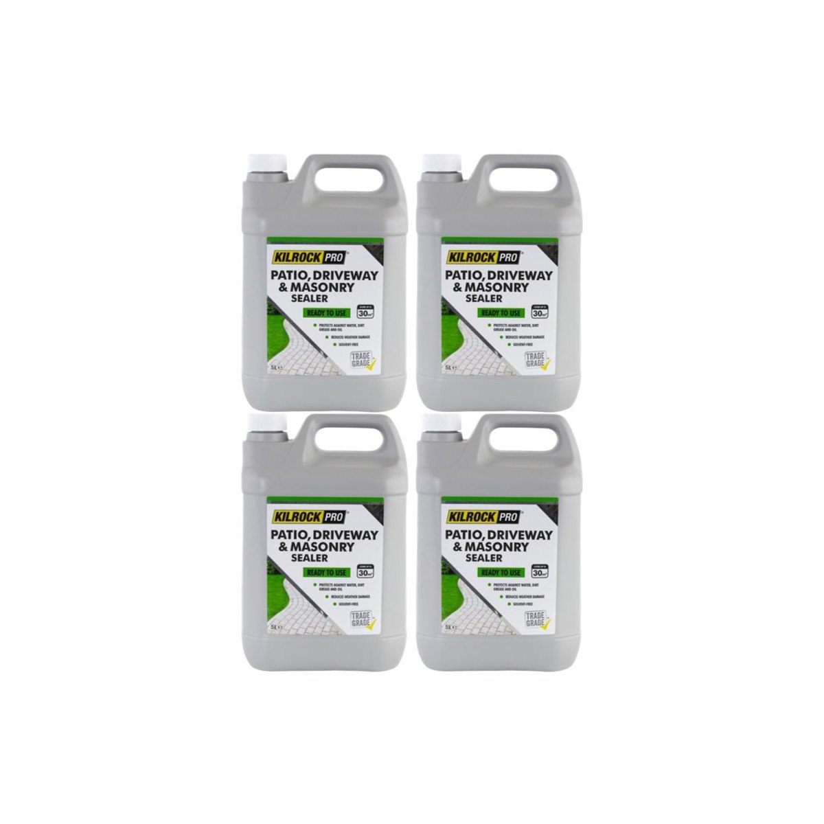 Case of 4 x Kilrock Pro Patio,Driveway and Masonry Cleaner Conc 5L