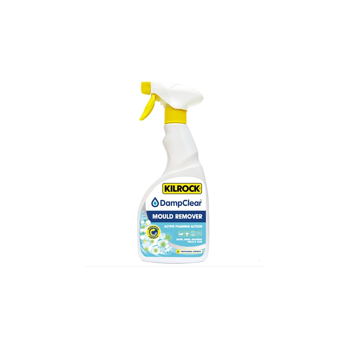 Kilrock Damp Clear Active Mould Remover Foaming Spray 500ml