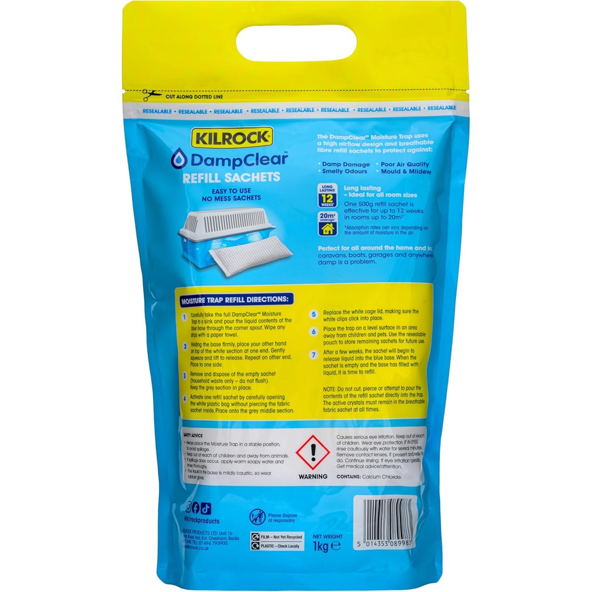 How to use Kilrock damp clear sachets 1kg