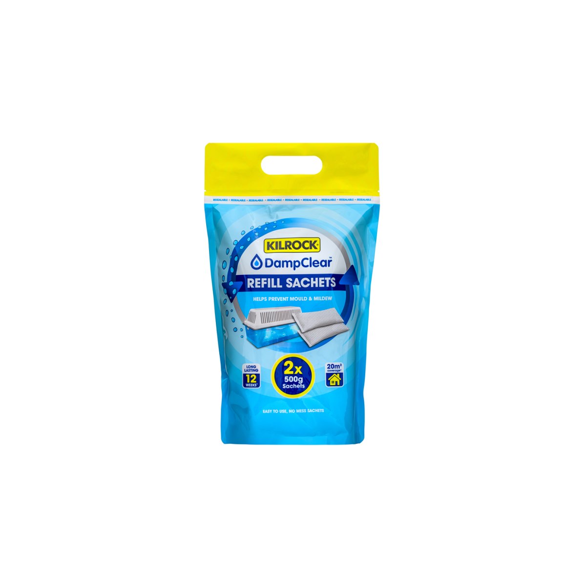 Kilrock Damp Clear Refill Sachets 2 x 500g 1kg