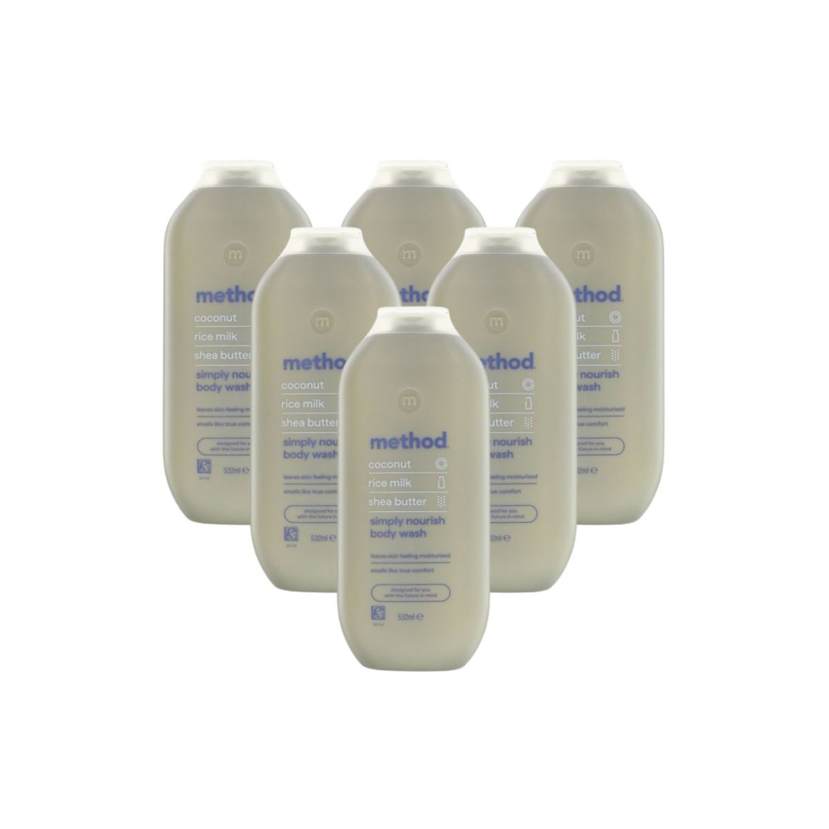 Case of 6 x Method Bodywash Simply Nourish 532ml