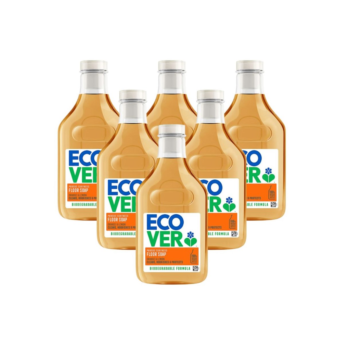 Case of 6 x Ecover Flor Soap Orange and Lemmon 1L