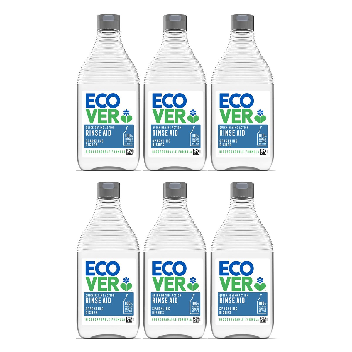 Case of 6 x Ecover Quick Drying Action Rinse Aid 450ml