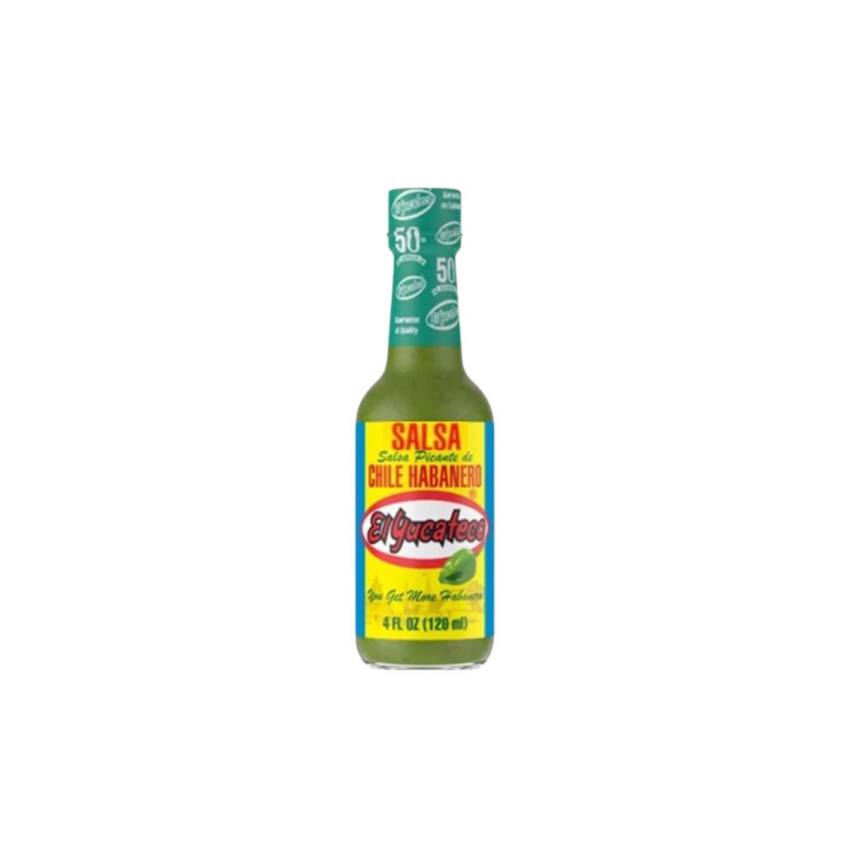 El Yucateco Green Habanero Hot Sauce Salsa 120ml