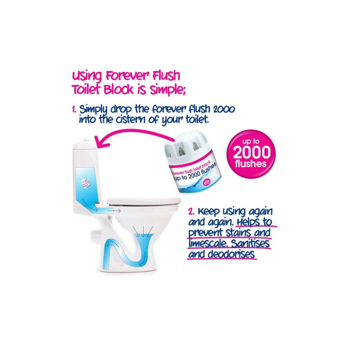 How to Use Ecozone Forever Flush Twin Pack Purple