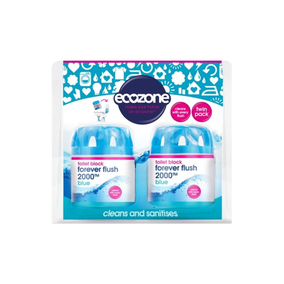 Ecozone Forever Flush Twin Pack Blue