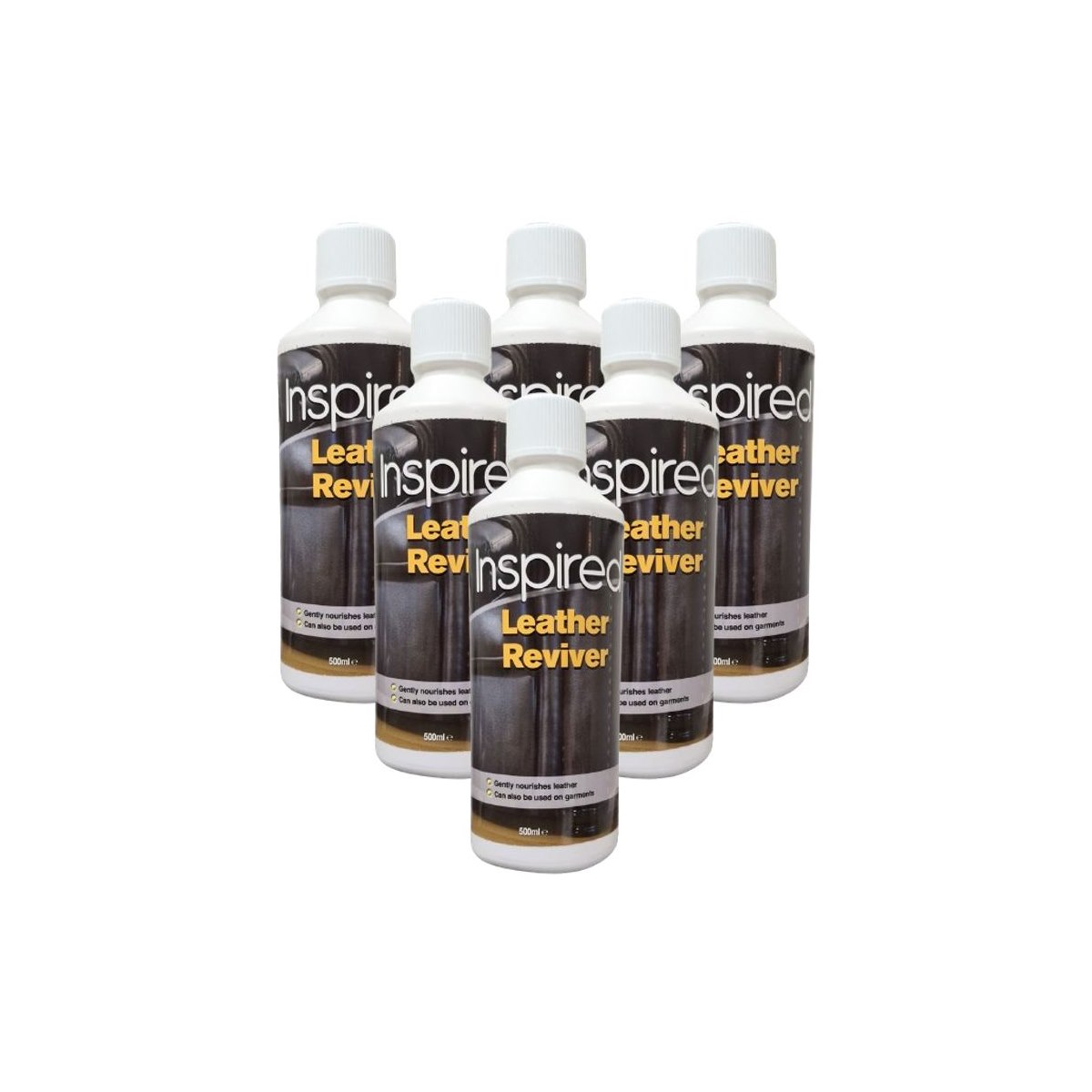 Case of 6 x Inspired Leather Reviver 500ml