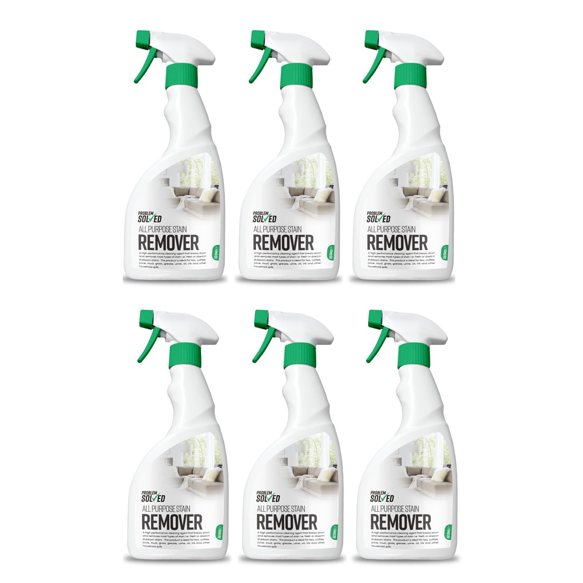 Case of 6 x Problem Solved All Purpose Stain Remover Spray 500ml