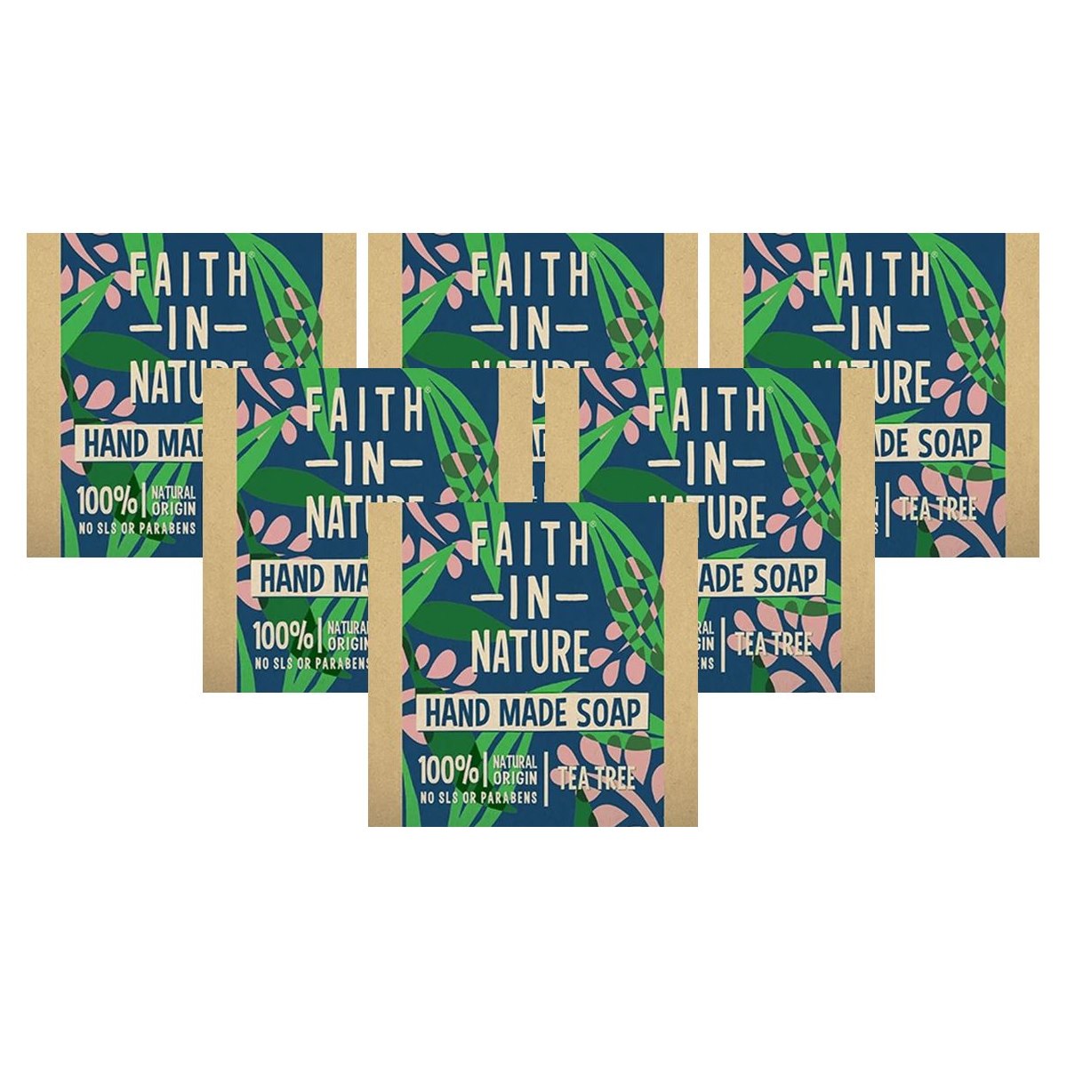 Case of 6 x Faith in Nature Hand Soap Tea Tree