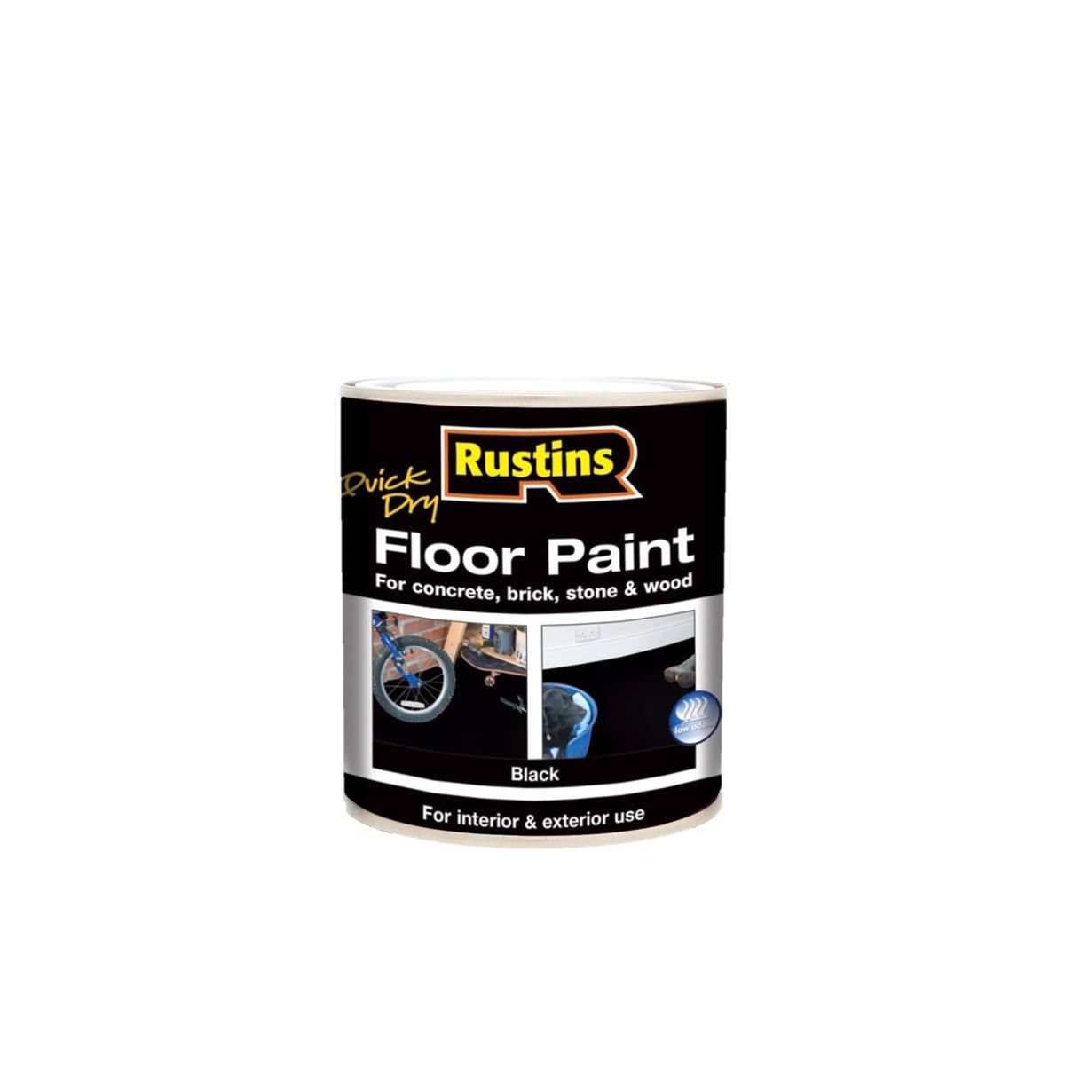 Rustins Floor Paint Black 1L