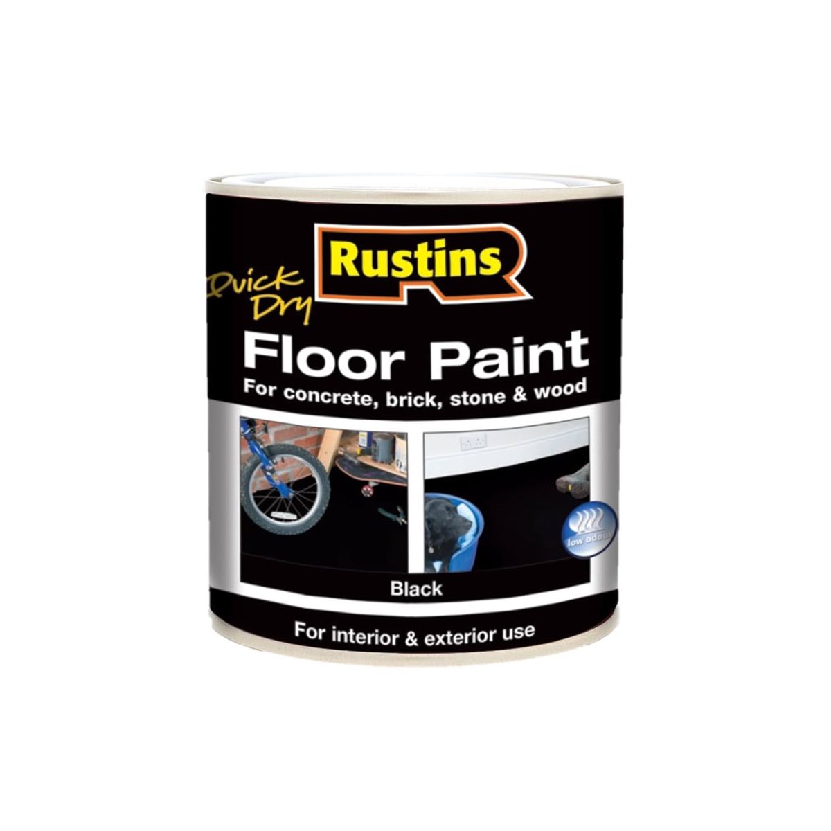 Rustins Floor Paint Black 2.5L