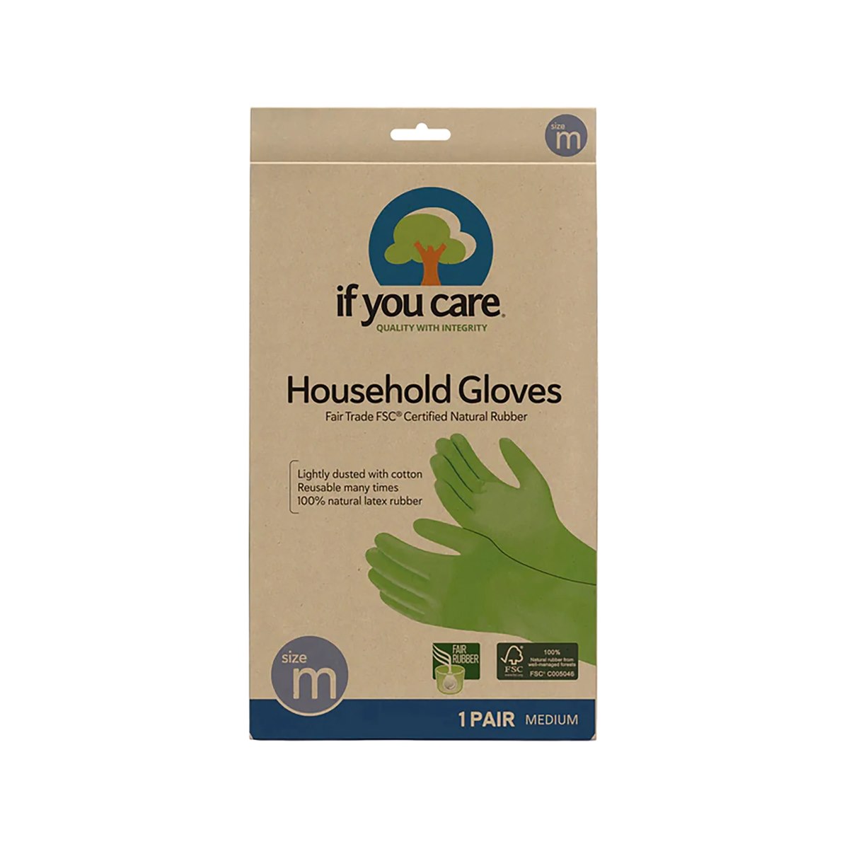 If You Care Natural Latex Rubber Household Gloves Medium