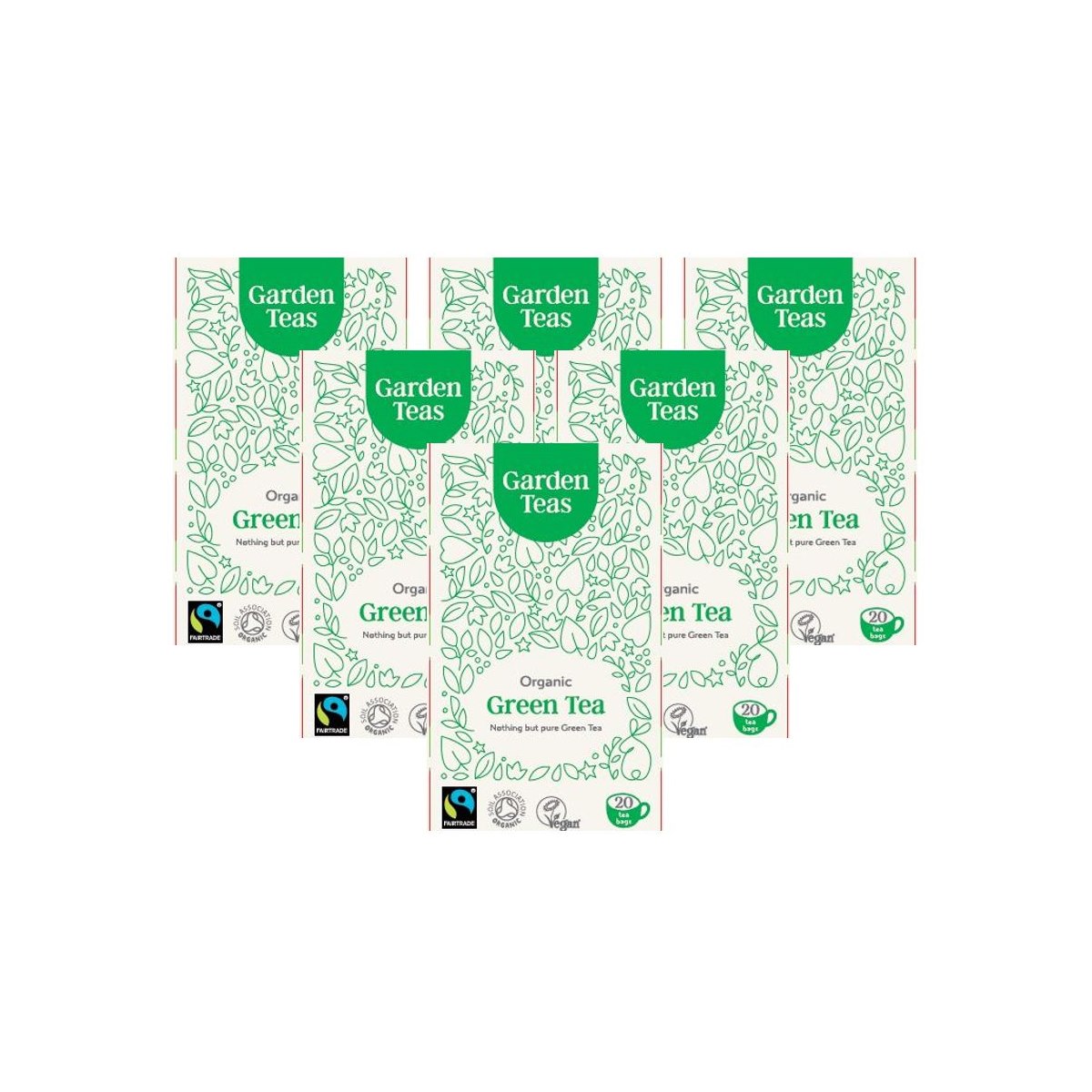 Case of 6 x Garden Teas Green Tea 20 Bags