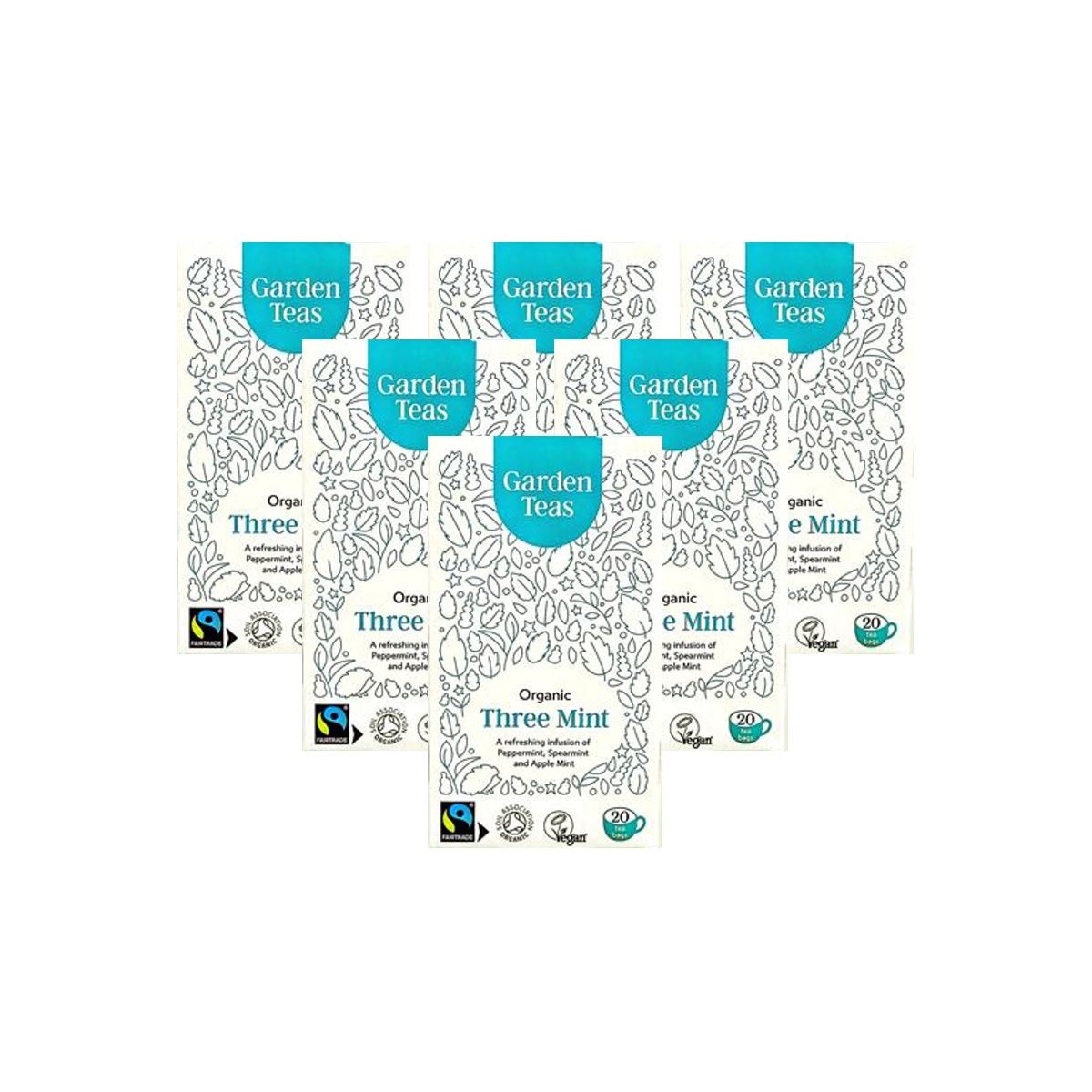 Case of 6 x Garden Teas Three Mint 20 Bags