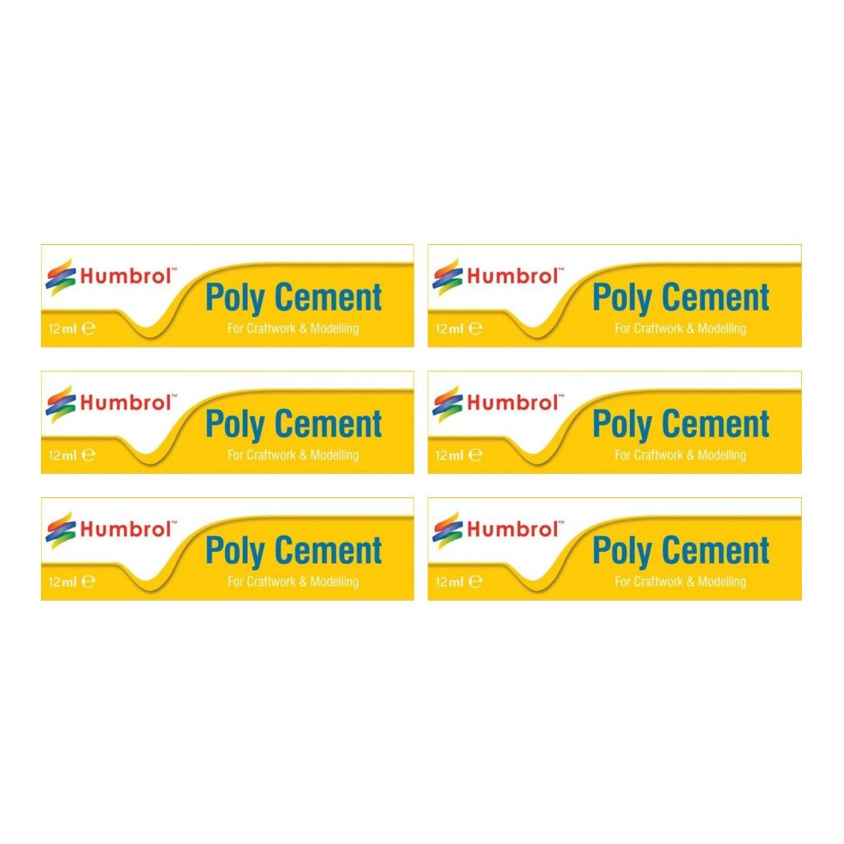 Case of 6 x Poly Cement 12ml