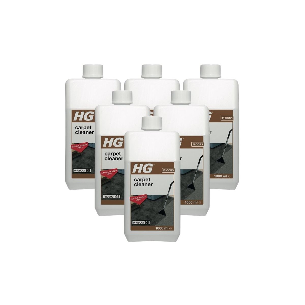 Case of 6 x HG Carpet Cleaner 1 Litre Product 95