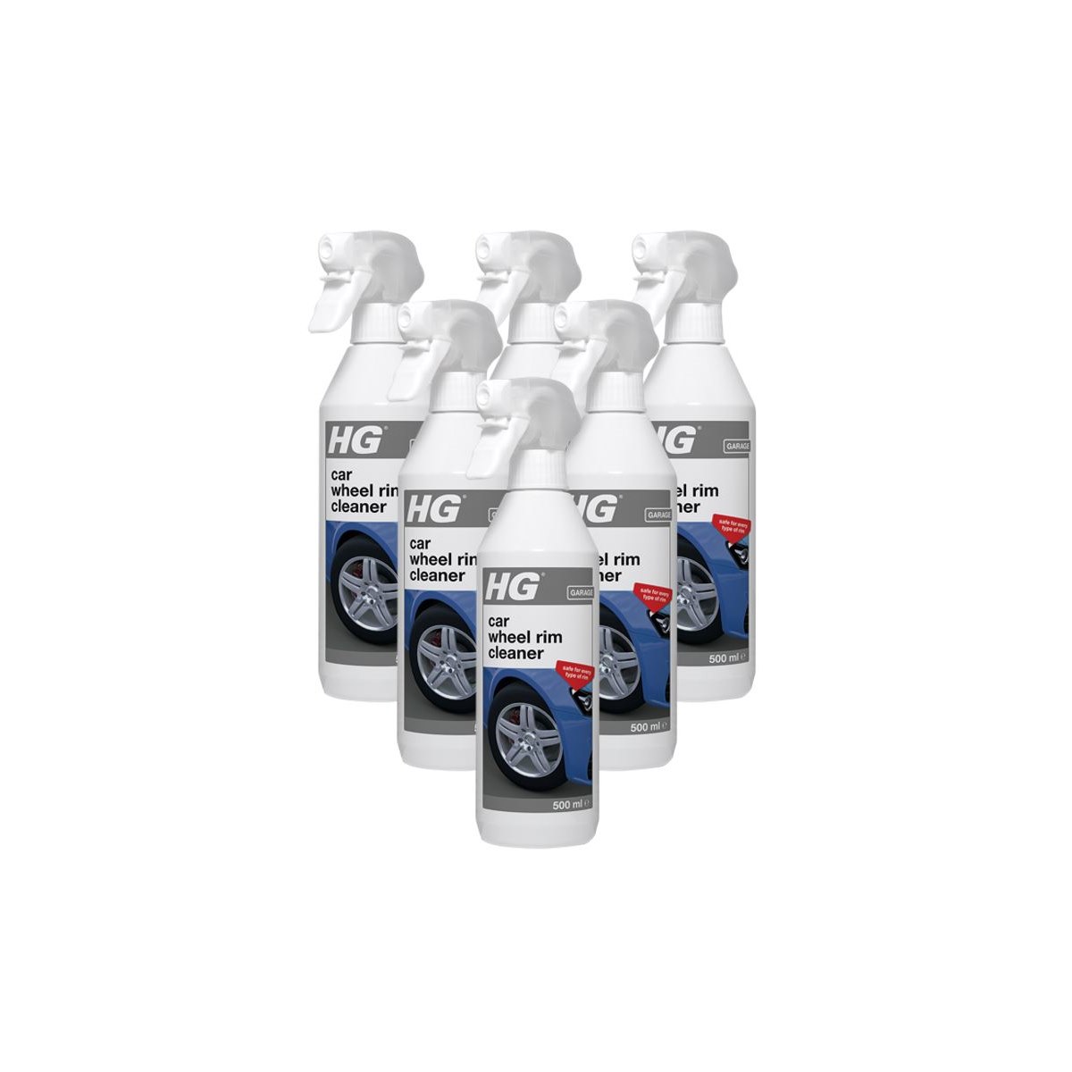 Case of 6 x HG Car Wheel Rim Cleaner 500ml