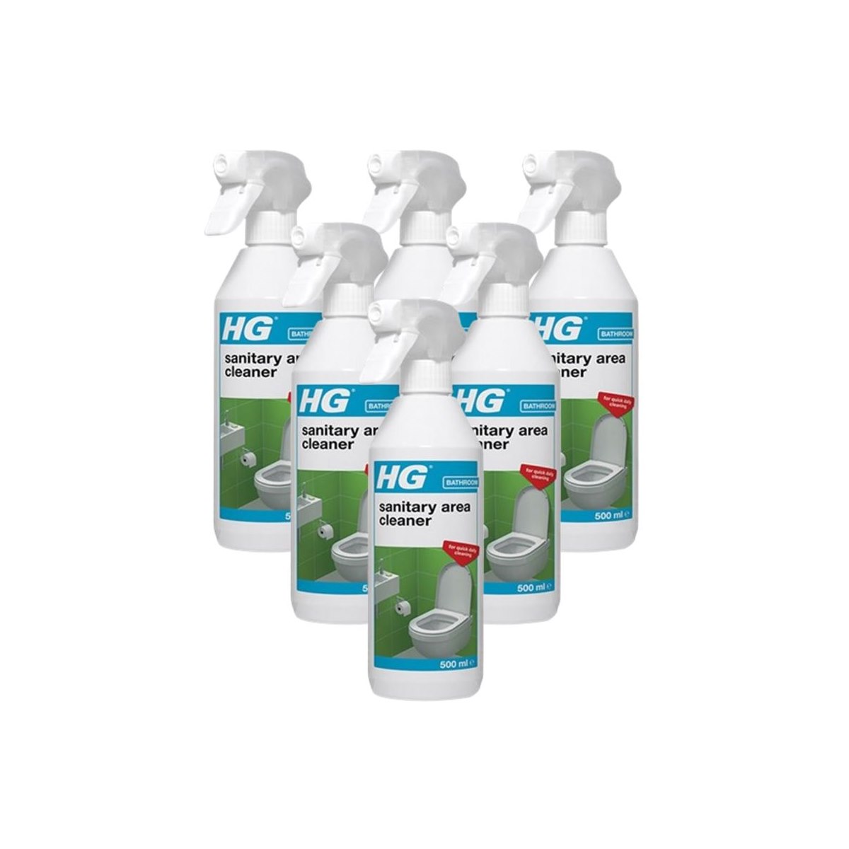 Case of 6 x HG Sanitary Area Cleaner 500ml
