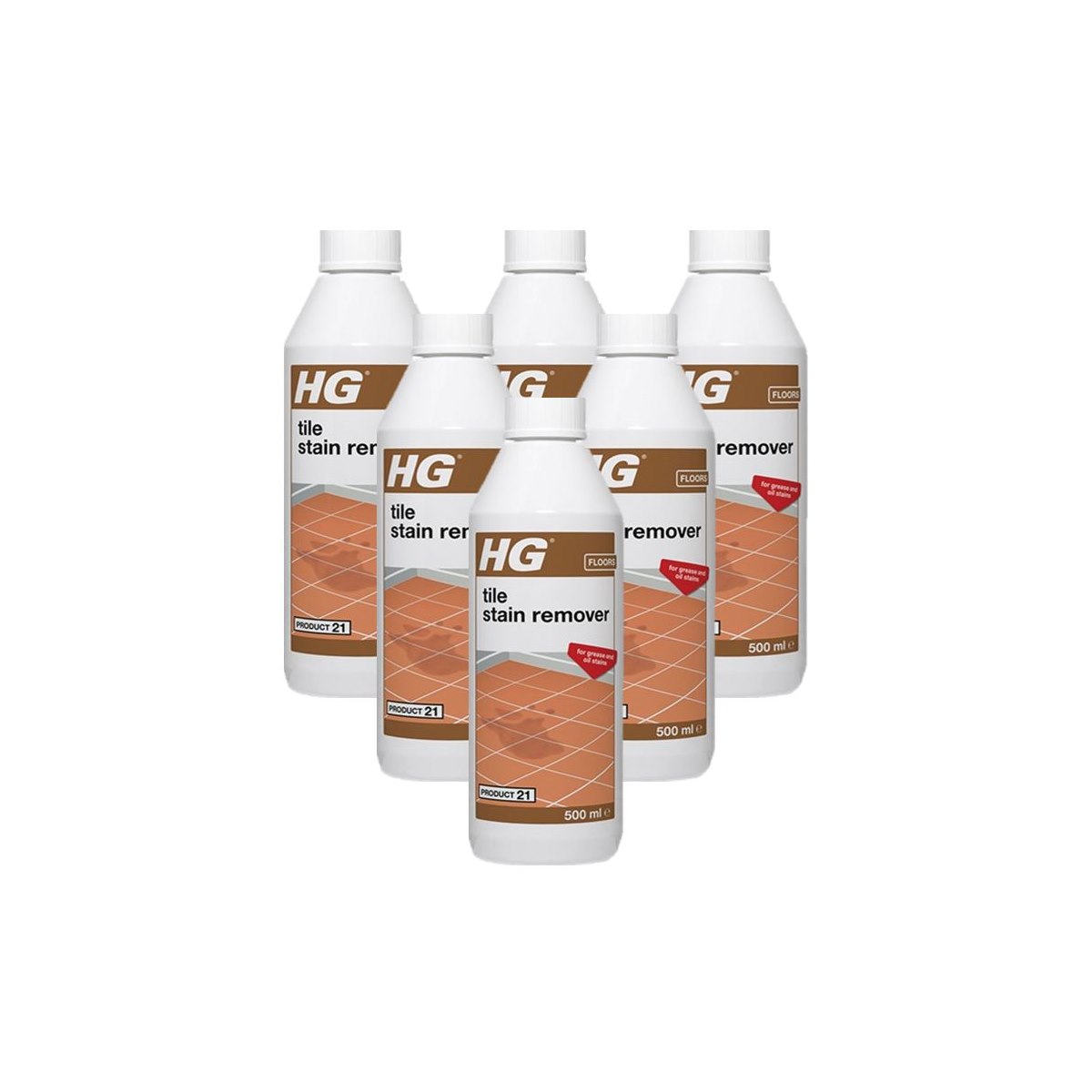 6 x HG Tile Stain Remover 500ml