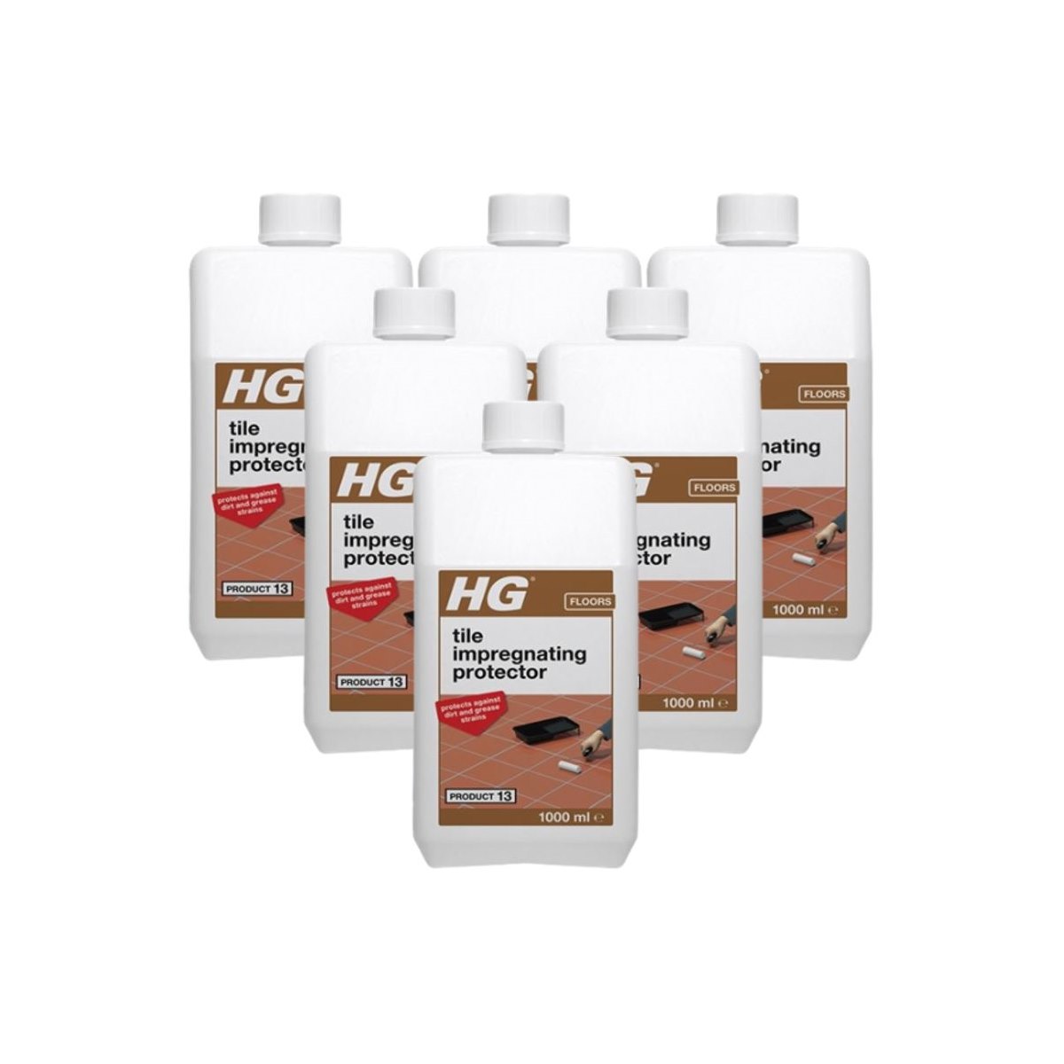 Case of 6 x HG Tile Impregnating Protector (Product 13) 1 Litre