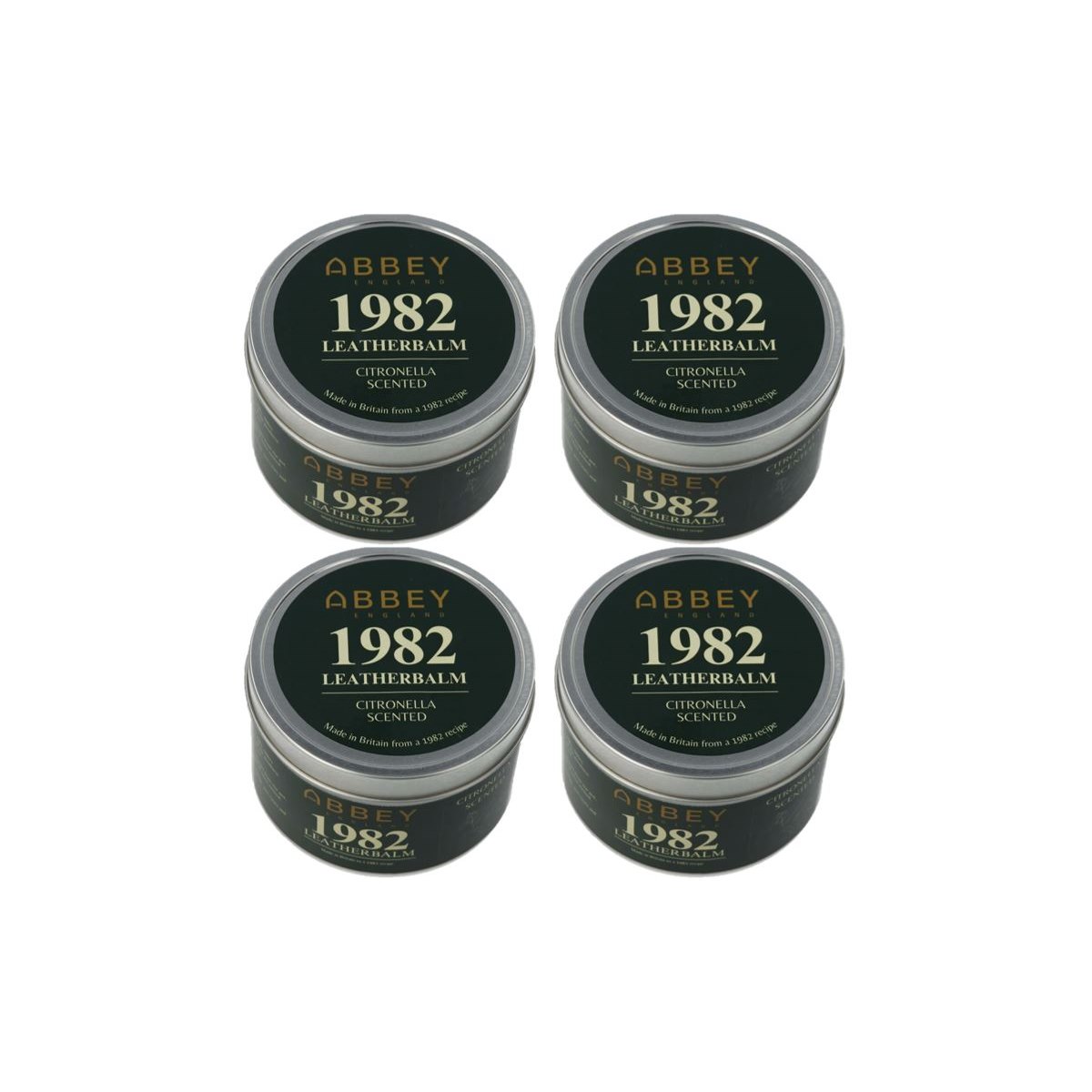 4 x Abbey 1982 Leather Balm Citronella 400ml