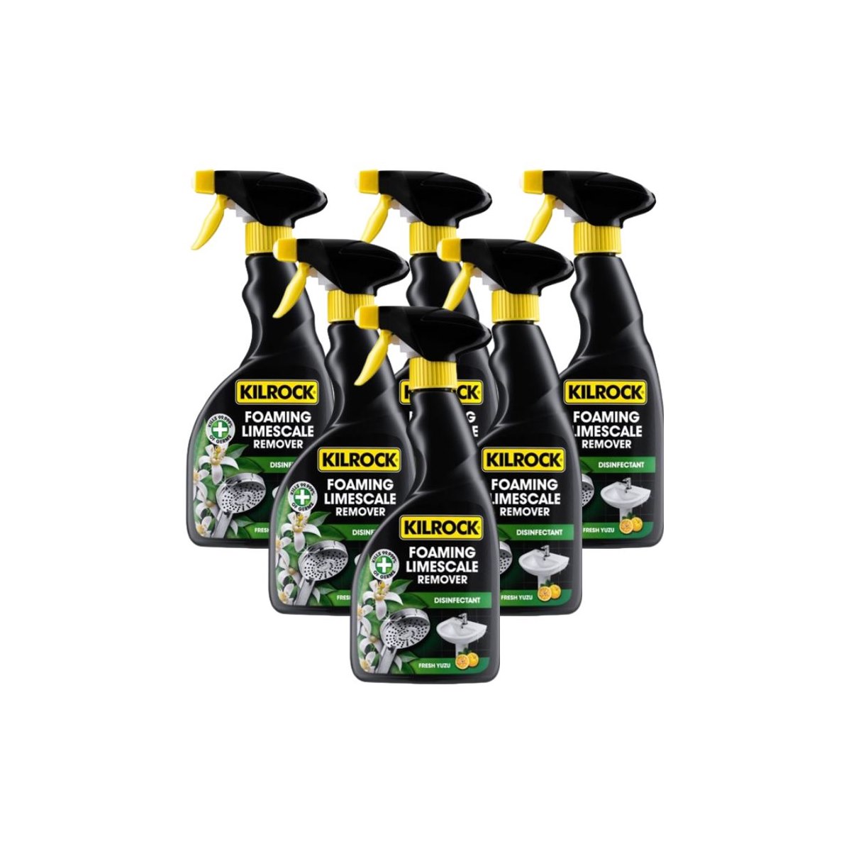 Case of 6 x Kilrock Foaming Limescale Remover Fresh Yuze 500ml