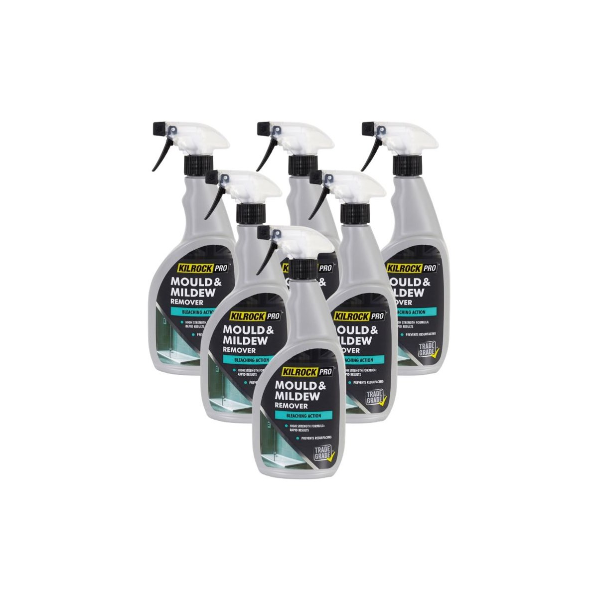 Case of 6 x Kilrock Pro Mould and Mildew Remover 750ml