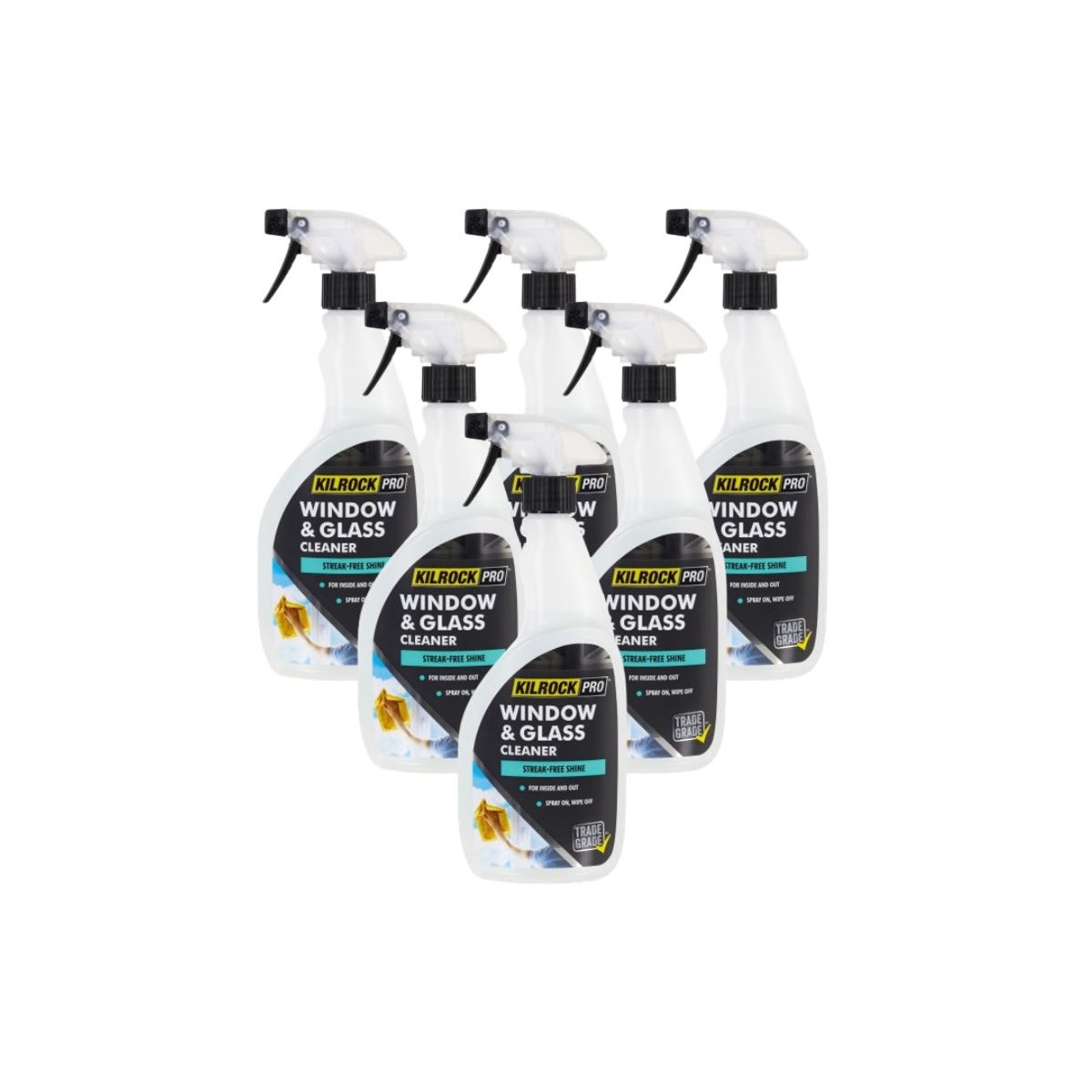 Case of 6 x Kilrock Pro Window and Glass Cleaner 750ml