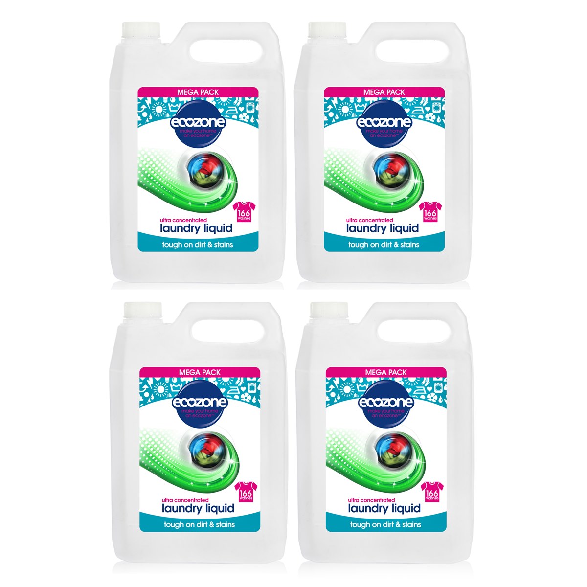 Case of 4 x Ecozone Ultra Concentrated Bio Laundry Liquid 5 Litre