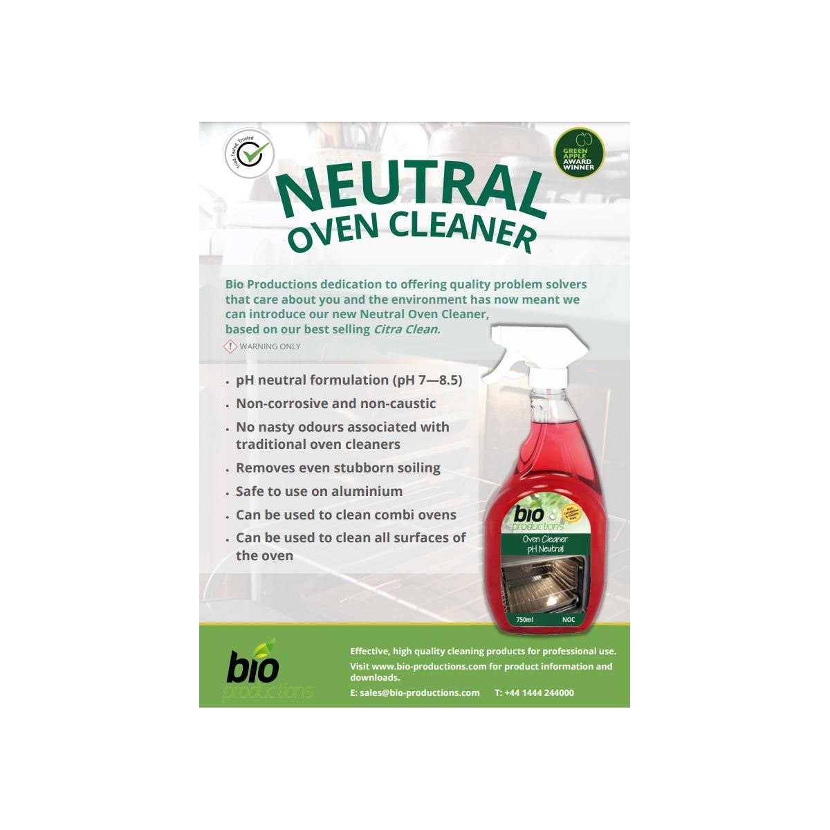 How to use Bio Productions Neutral Grill and Oven Cleaner 750ml