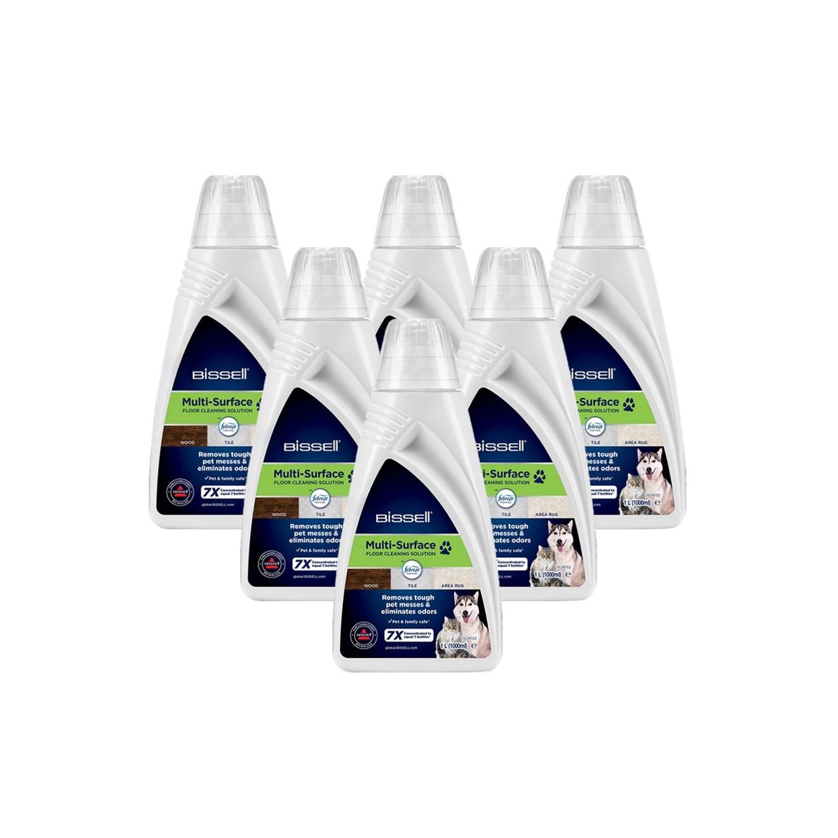 Case of 6 x Bissell Multi Surface Floor Cleaning Solution 1L