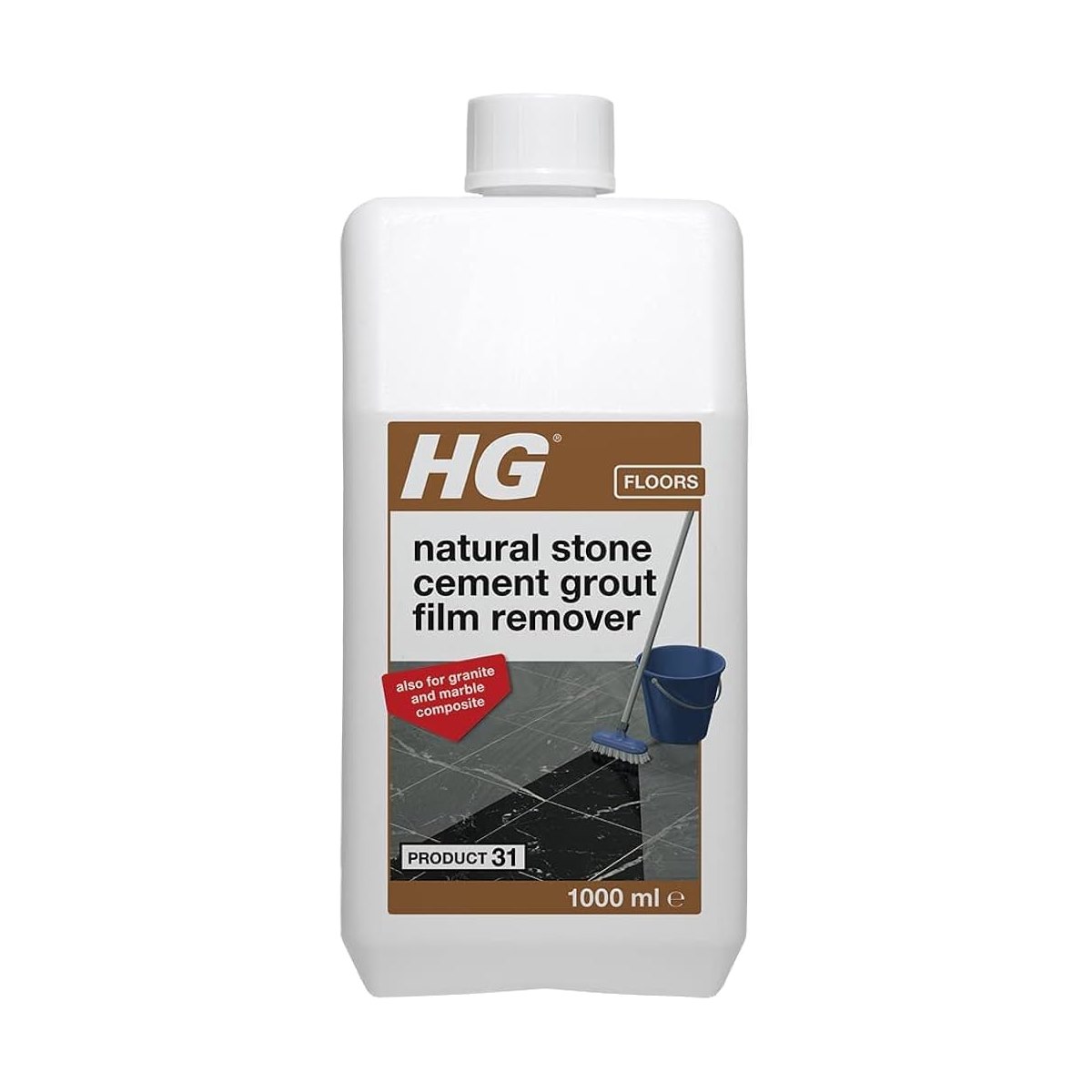 HG Natural Stone Cement Grout Film Remover (Product 31) 1 Litre